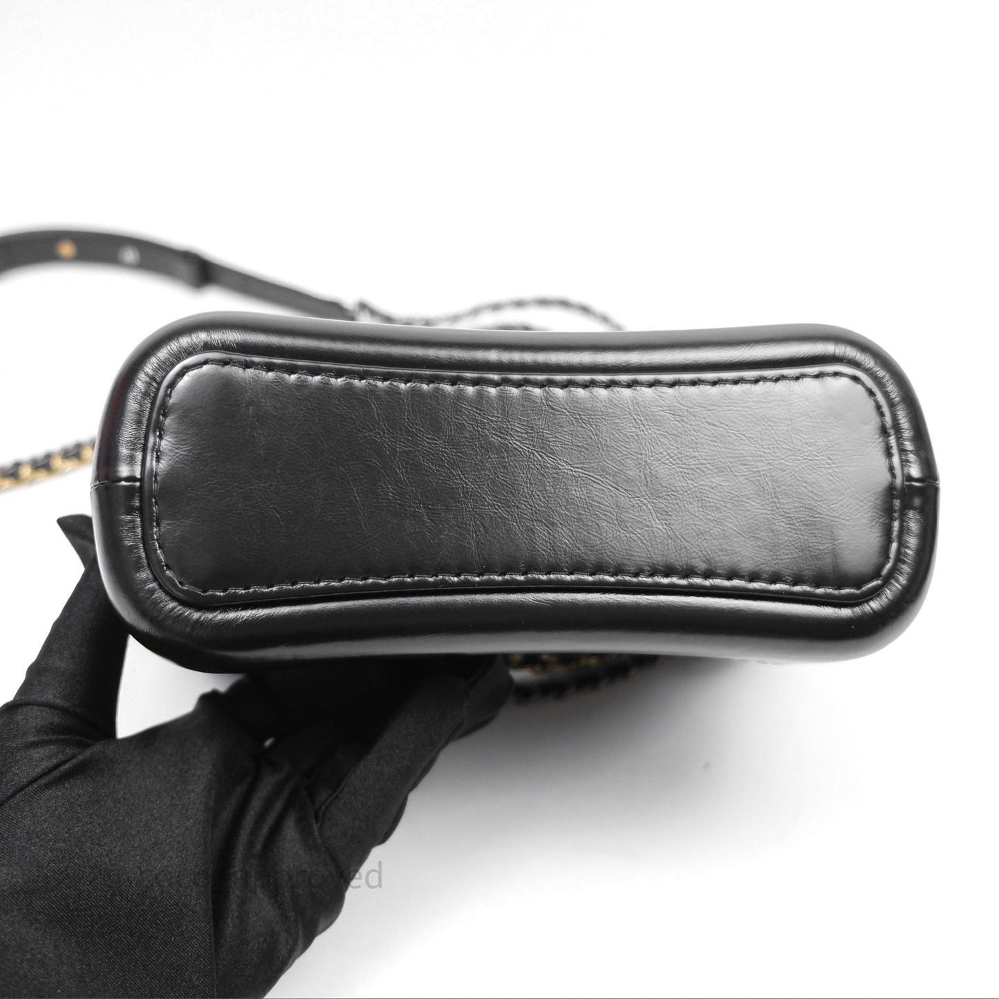 Chanel Small Gabrielle Hobo Quilted Black Aged Calfskin