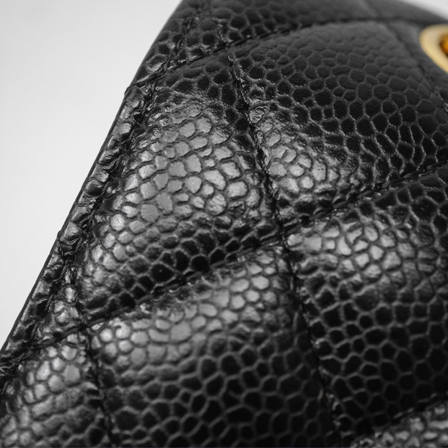 Chanel Small Classic Flap Quilted Black Caviar Gold Hardware