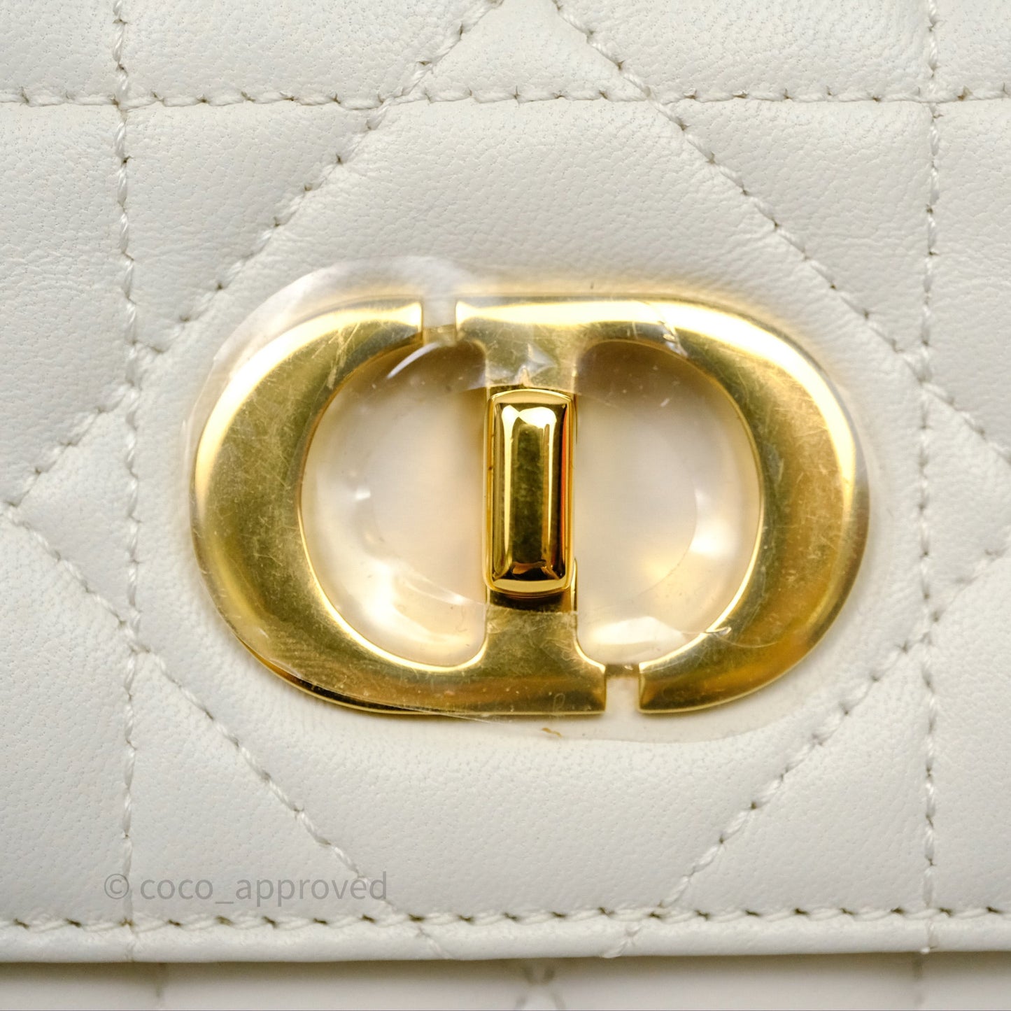 Dior Miss Caro Mini Bag Latte White Macrocannage Lambskin