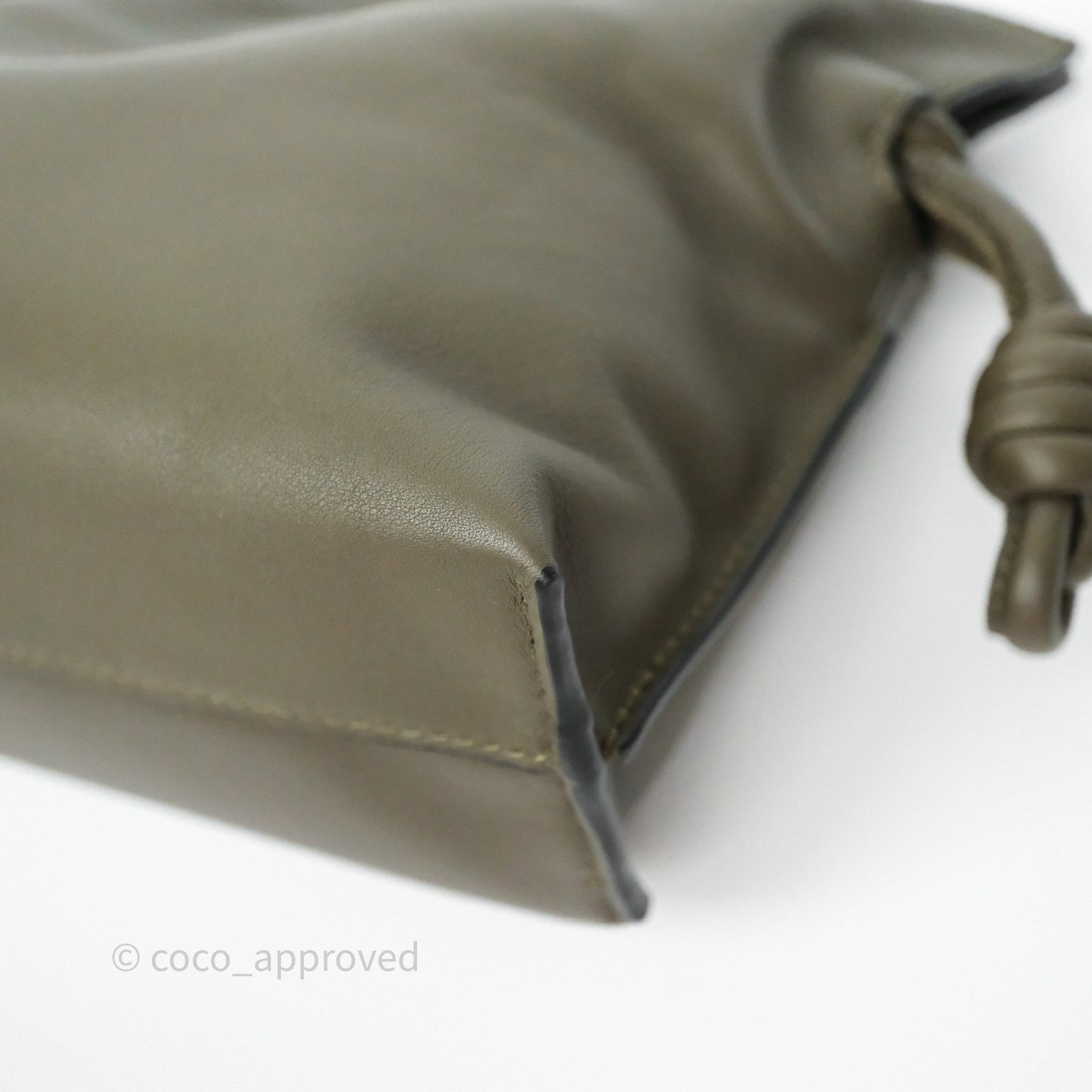 Loewe Mini Flamenco Clutch in Nappa Calfskin Dark Khaki