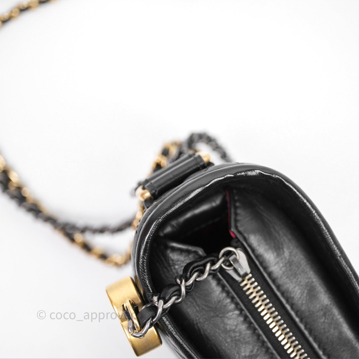 Chanel Small Gabrielle Hobo Quilted Black Aged Calfskin