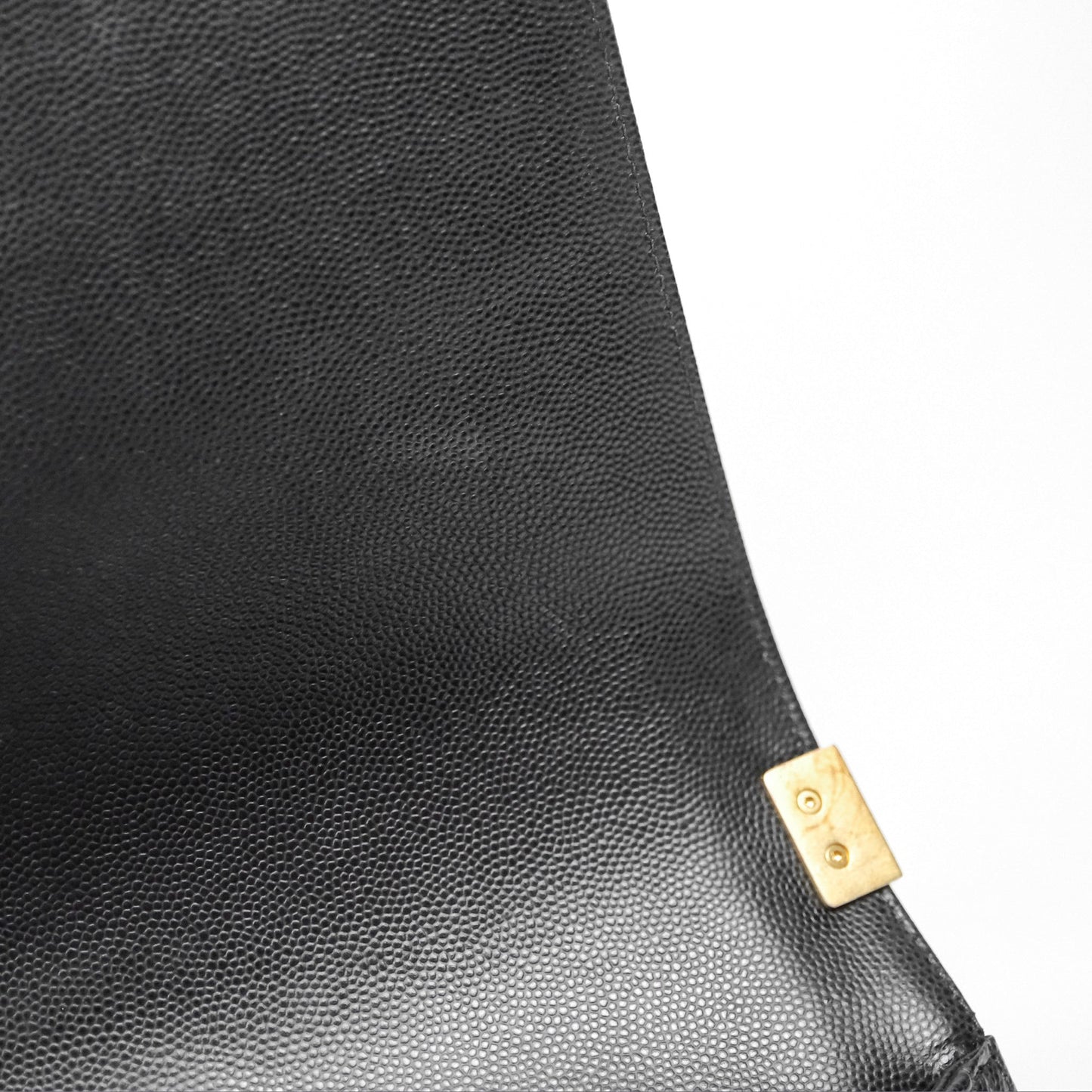 Chanel Medium Boy Quilted Black Caviar Aged Gold Hardware