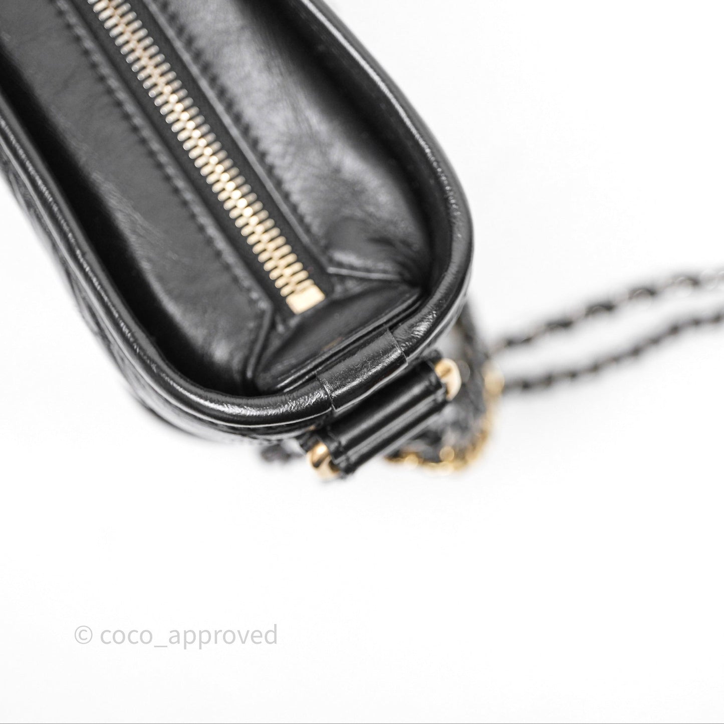 Chanel Small Gabrielle Hobo Quilted Black Aged Calfskin