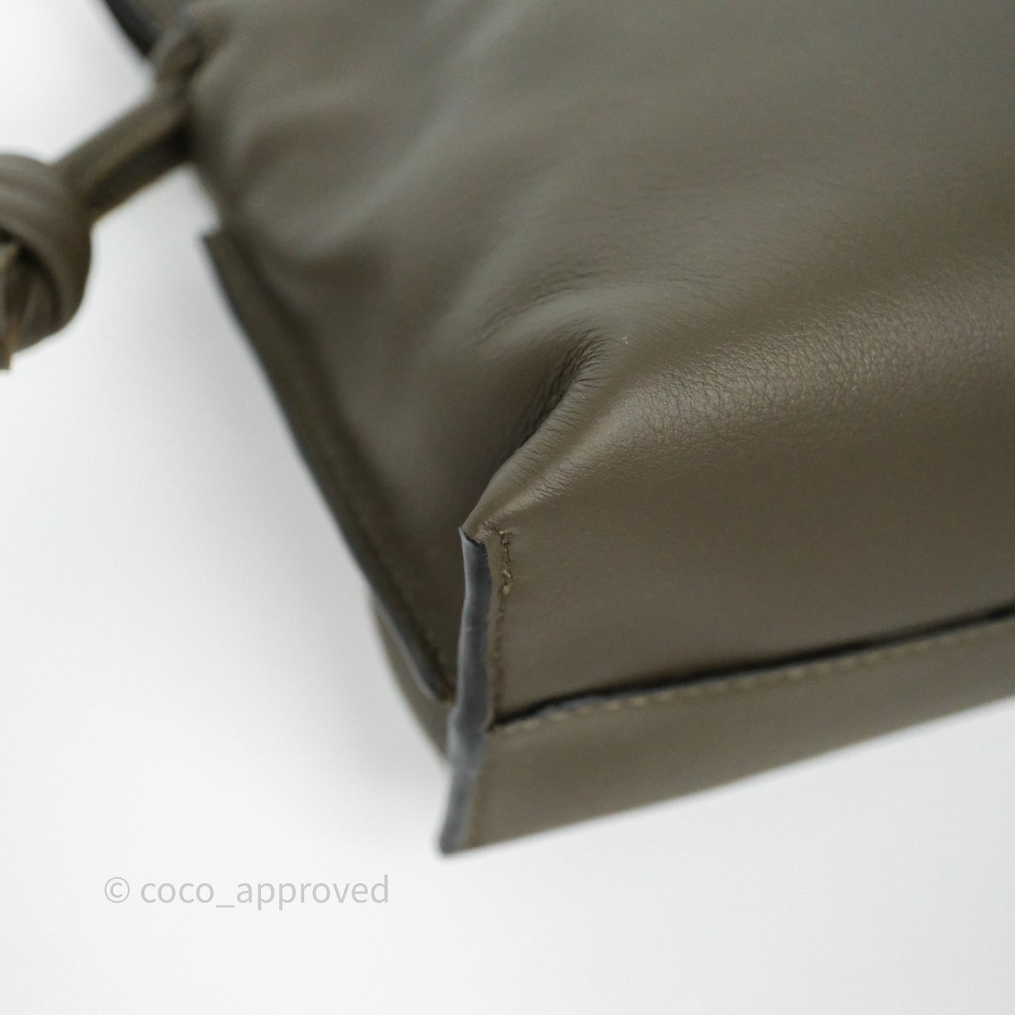 Loewe Mini Flamenco Clutch in Nappa Calfskin Dark Khaki