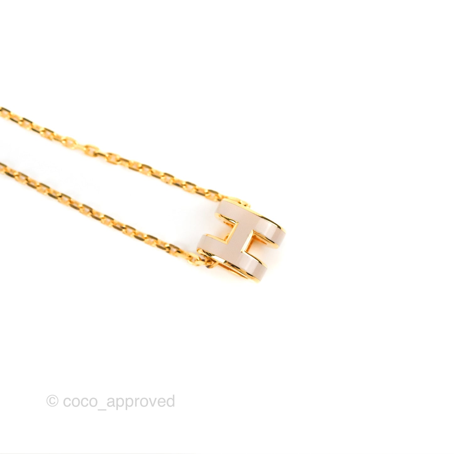 Hermès Mini Pop H Marron Glace Pendant Necklace Gold Hardware