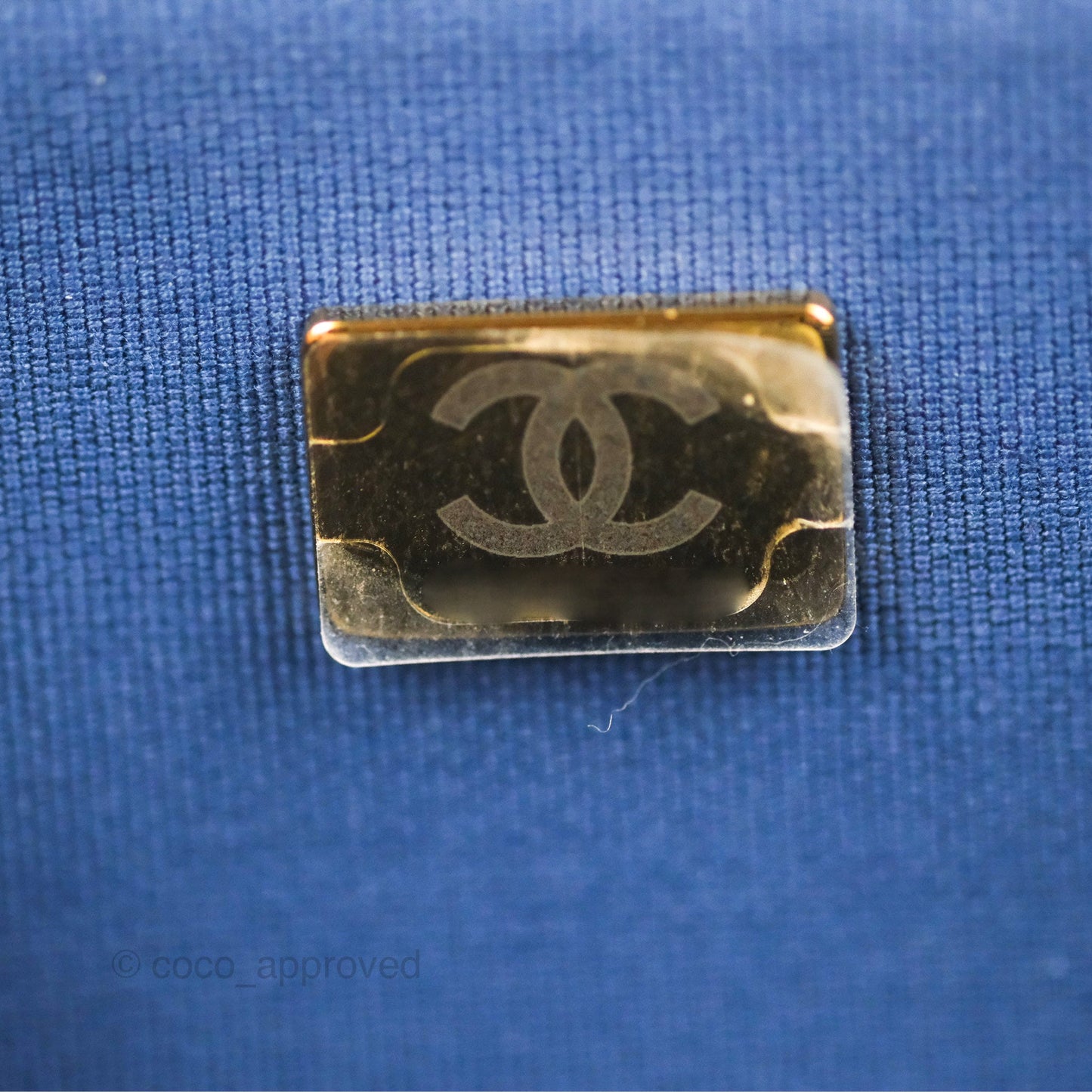 Chanel Square Flap Bag Denim Aged Gold Hardware 23S