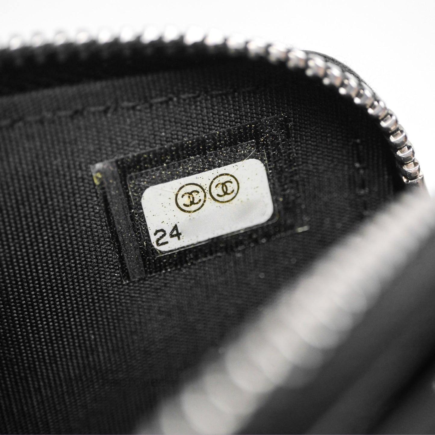 Chanel Double Zip Clutch With Chain Calfskin Black Silver Hardware