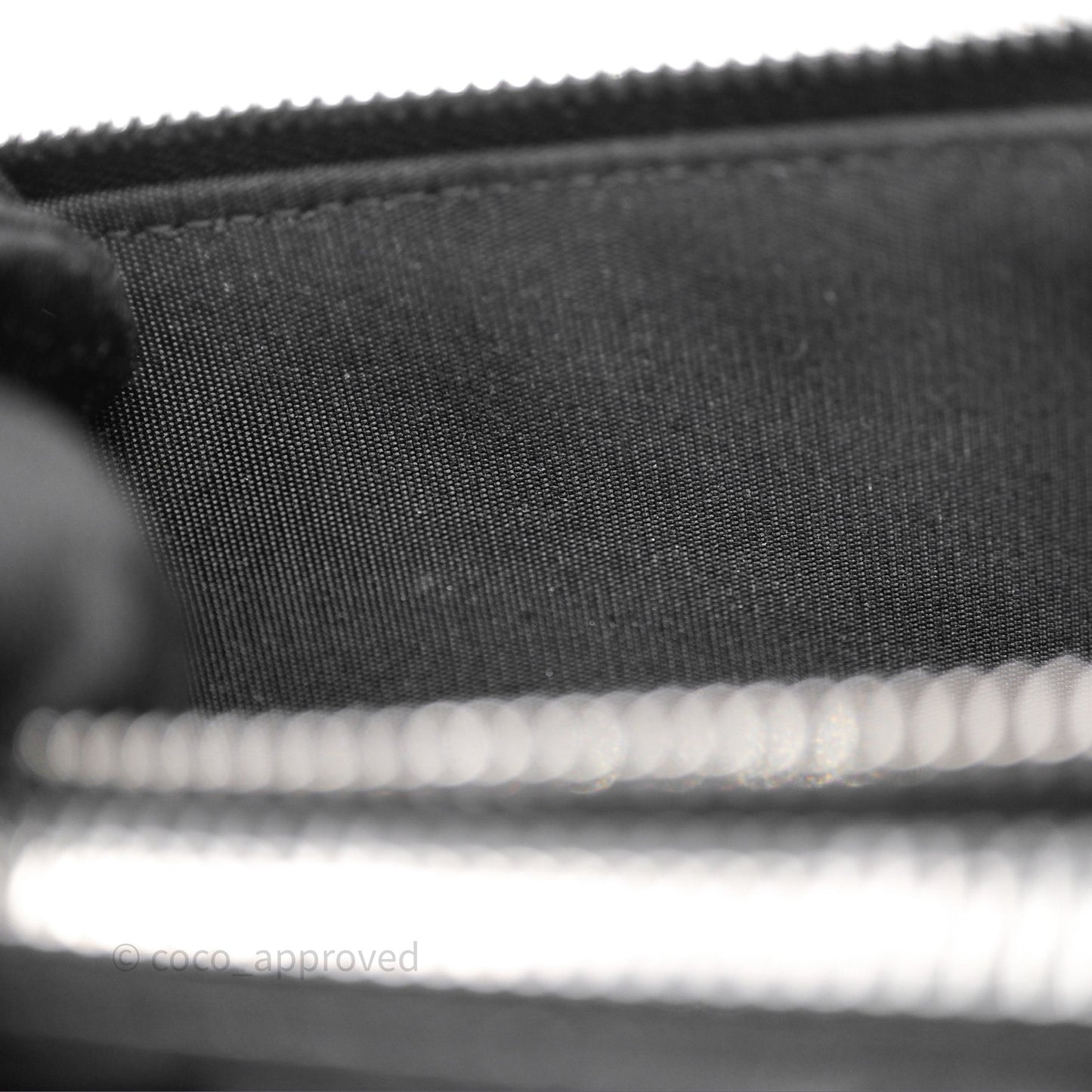 Chanel Double Zip Clutch With Chain Calfskin Black Silver Hardware
