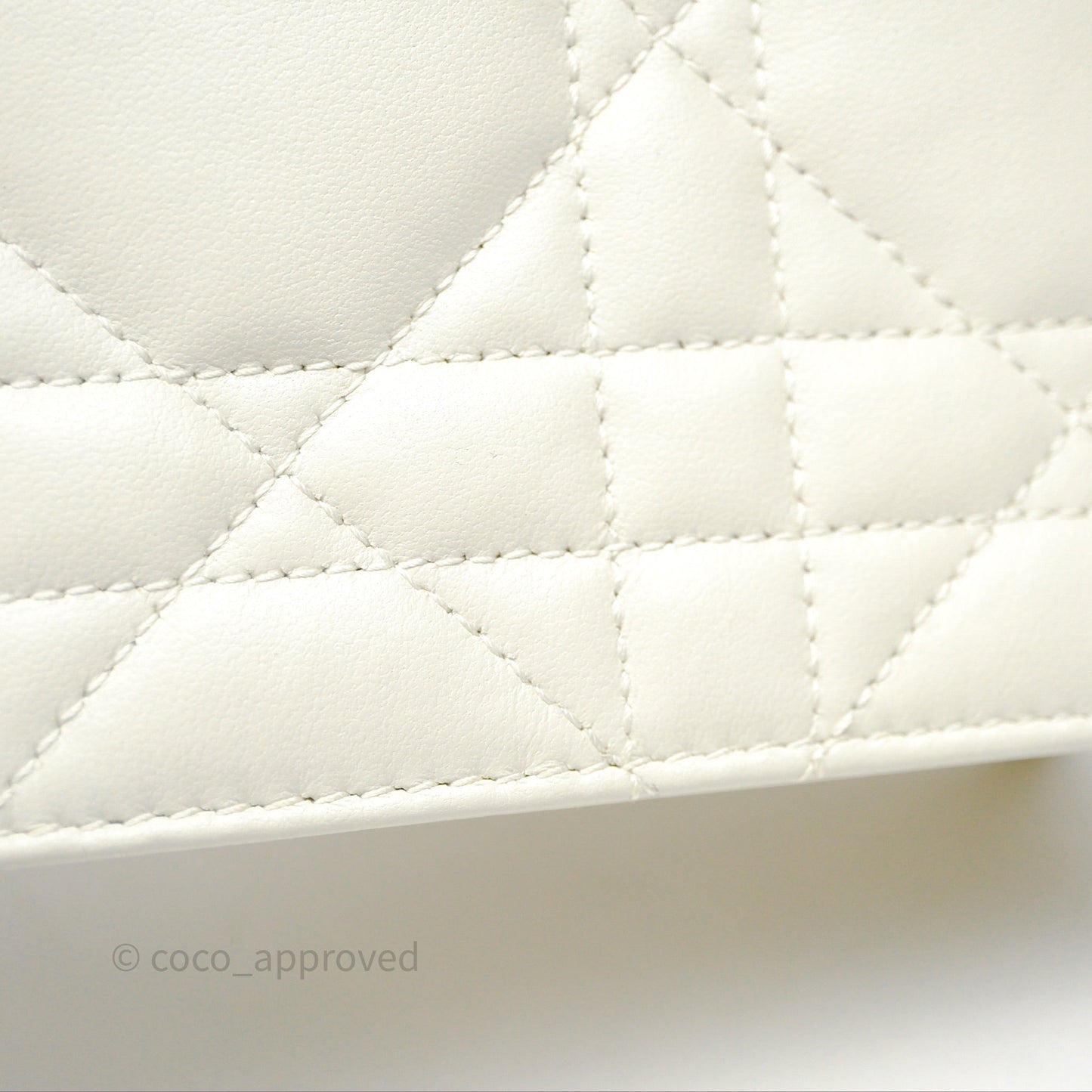 Dior Miss Caro Mini Bag Latte White Macrocannage Lambskin