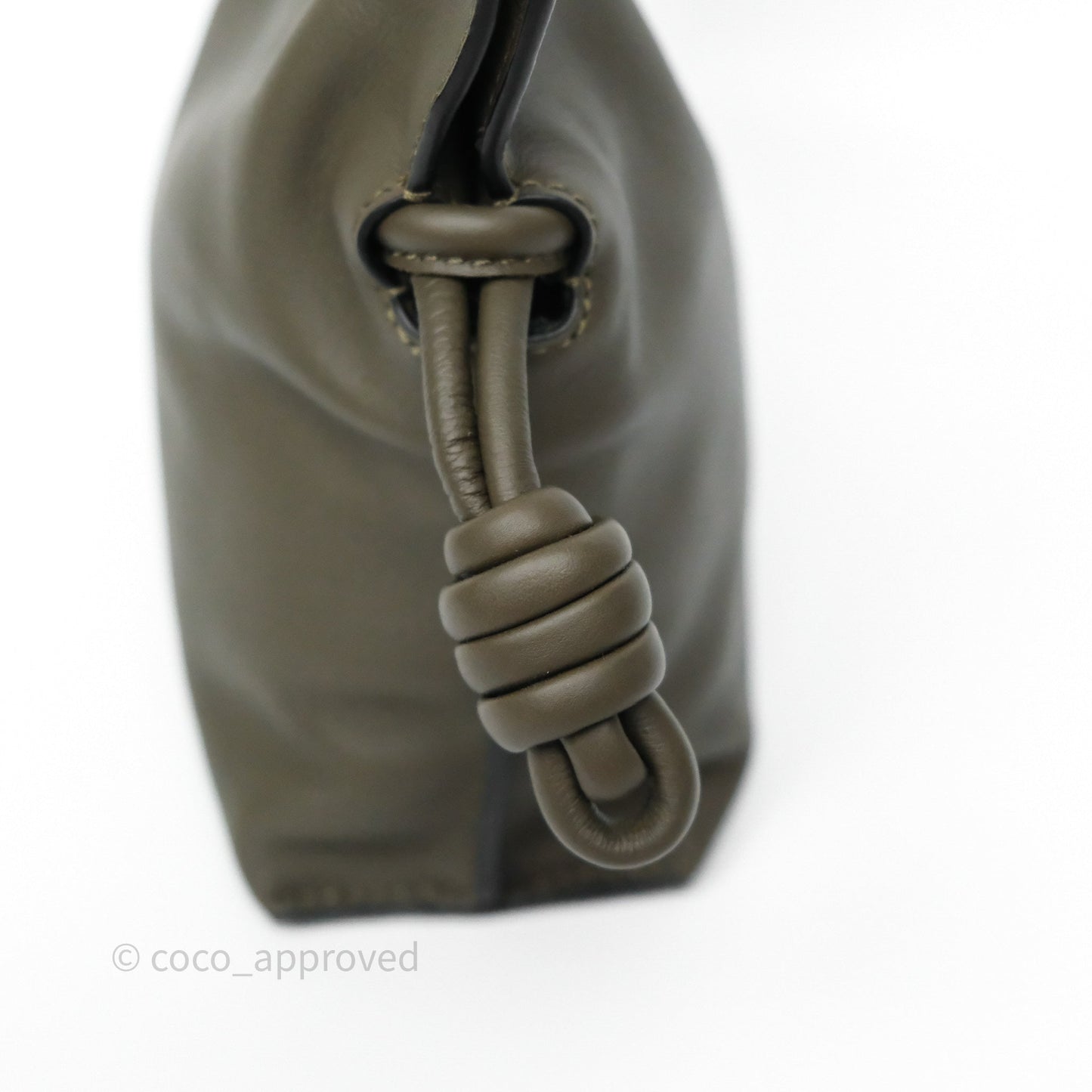 Loewe Mini Flamenco Clutch in Nappa Calfskin Dark Khaki