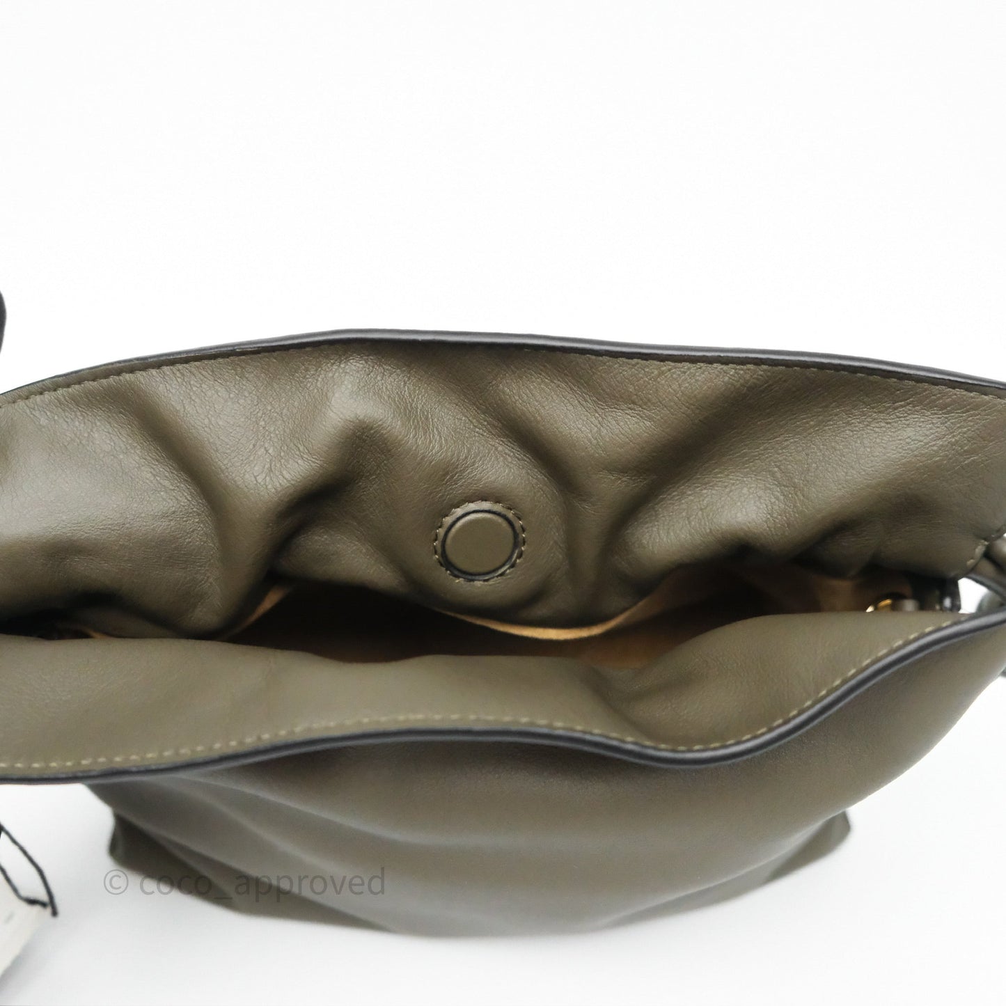 Loewe Mini Flamenco Clutch in Nappa Calfskin Dark Khaki