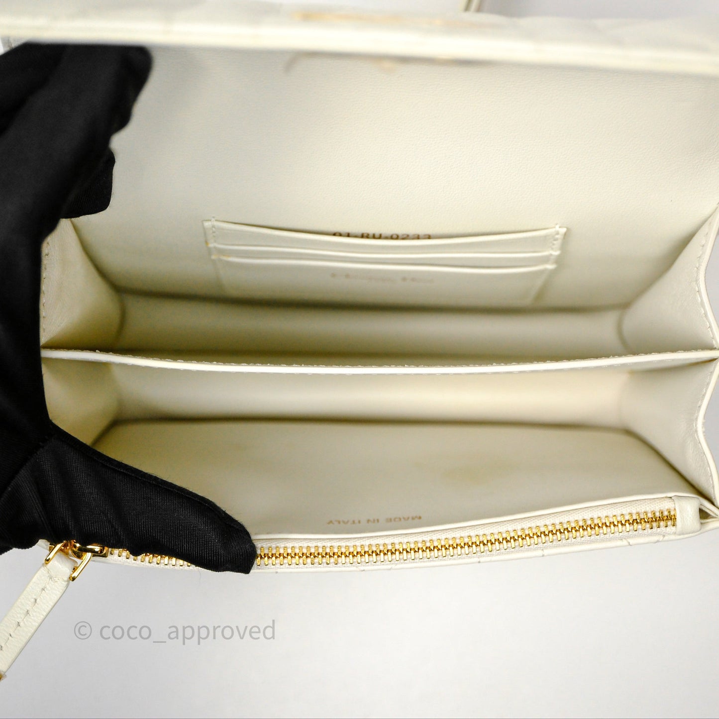 Dior Miss Caro Mini Bag Latte White Macrocannage Lambskin
