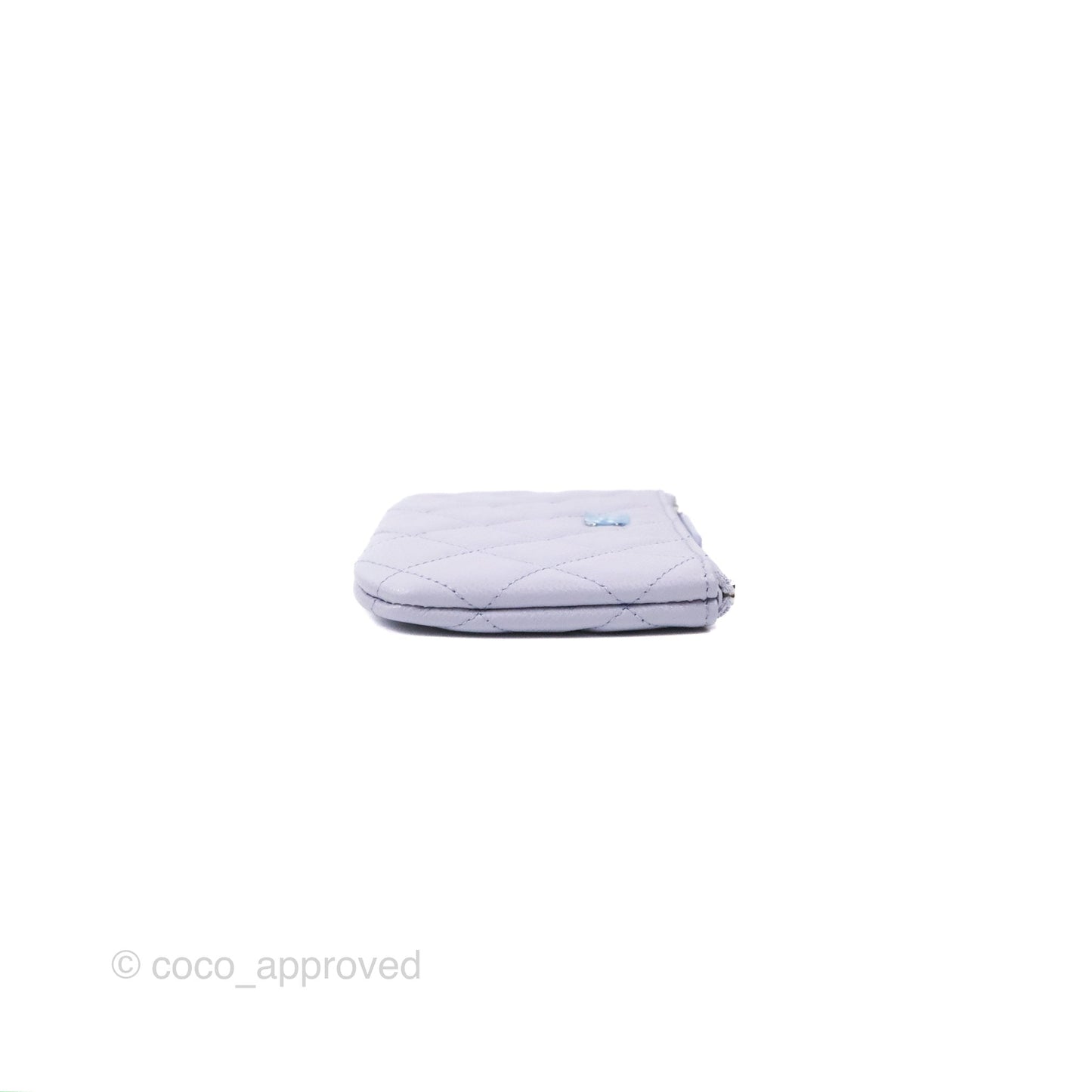 Chanel Quilted Mini O Case Lilac Caviar Silver Hardware 21K