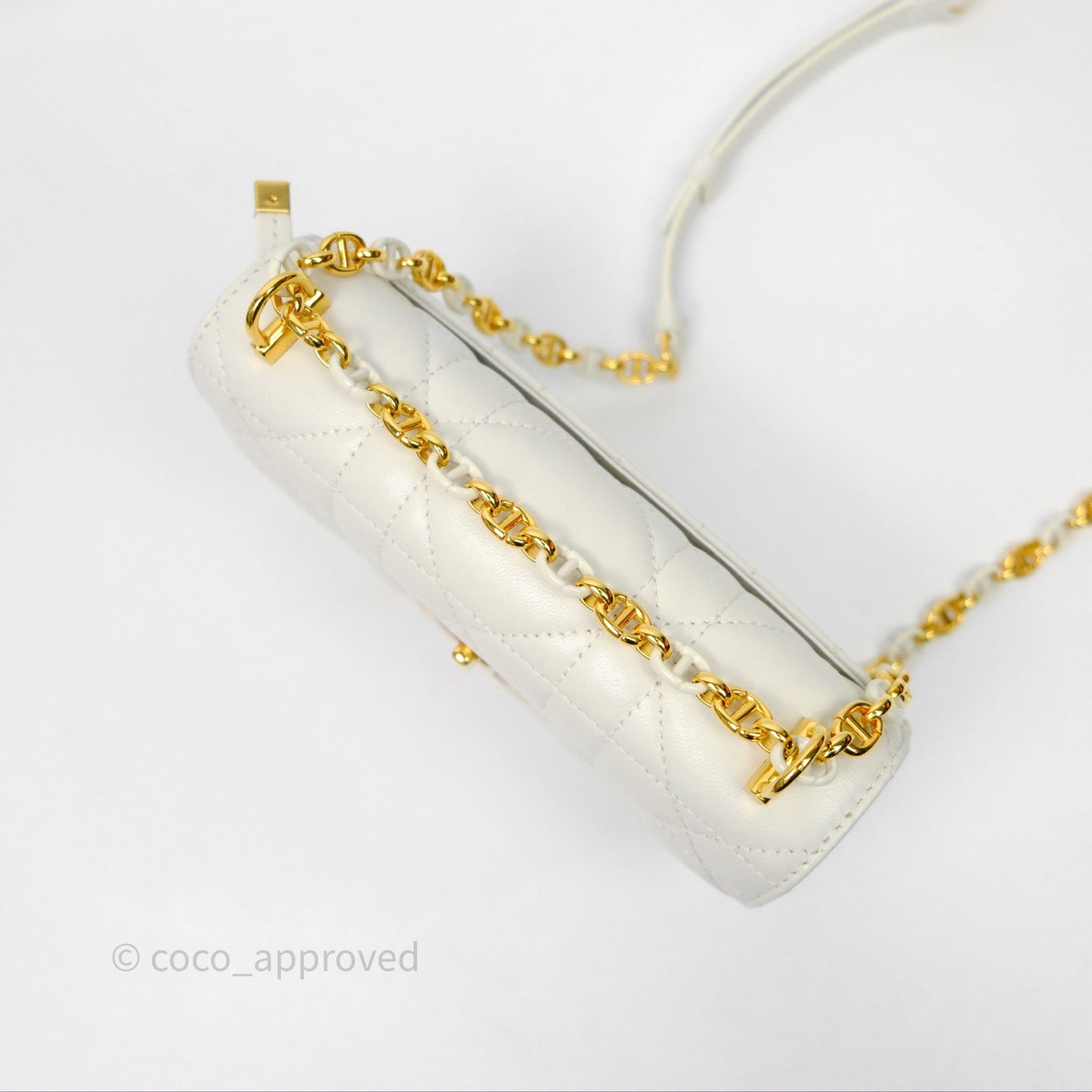 Dior Miss Caro Mini Bag Latte White Macrocannage Lambskin