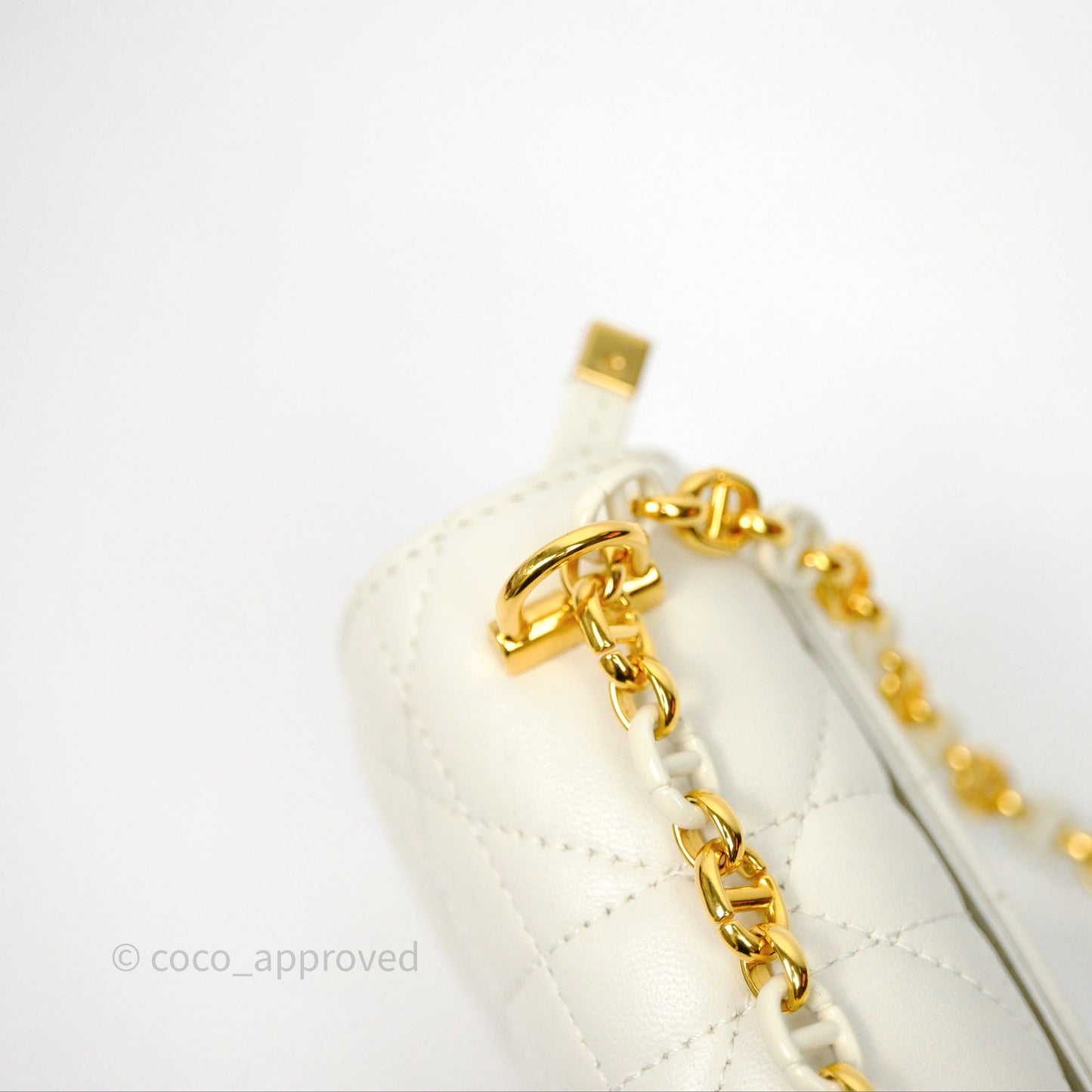 Dior Miss Caro Mini Bag Latte White Macrocannage Lambskin