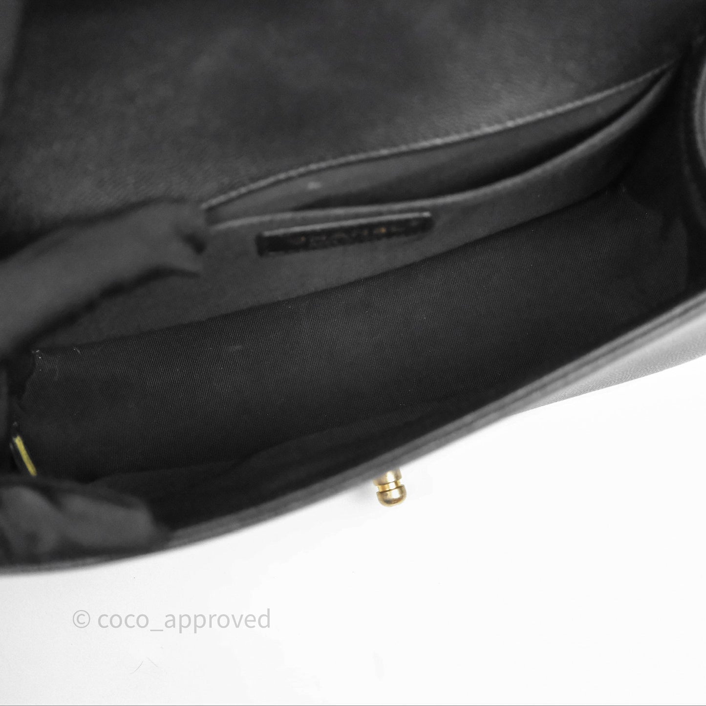 Chanel Medium Boy Quilted Black Caviar Aged Gold Hardware