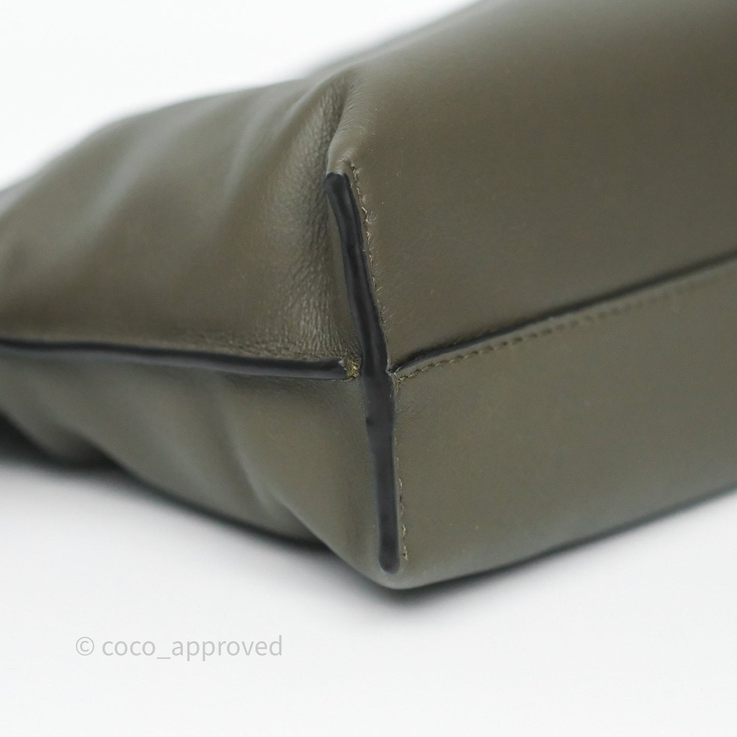 Loewe Mini Flamenco Clutch in Nappa Calfskin Dark Khaki