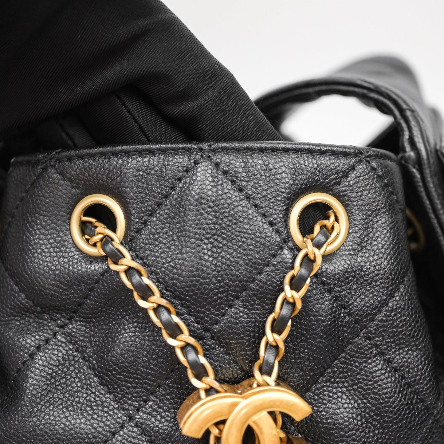 Chanel 25 Small Black Caviar Aged Gold Hardware