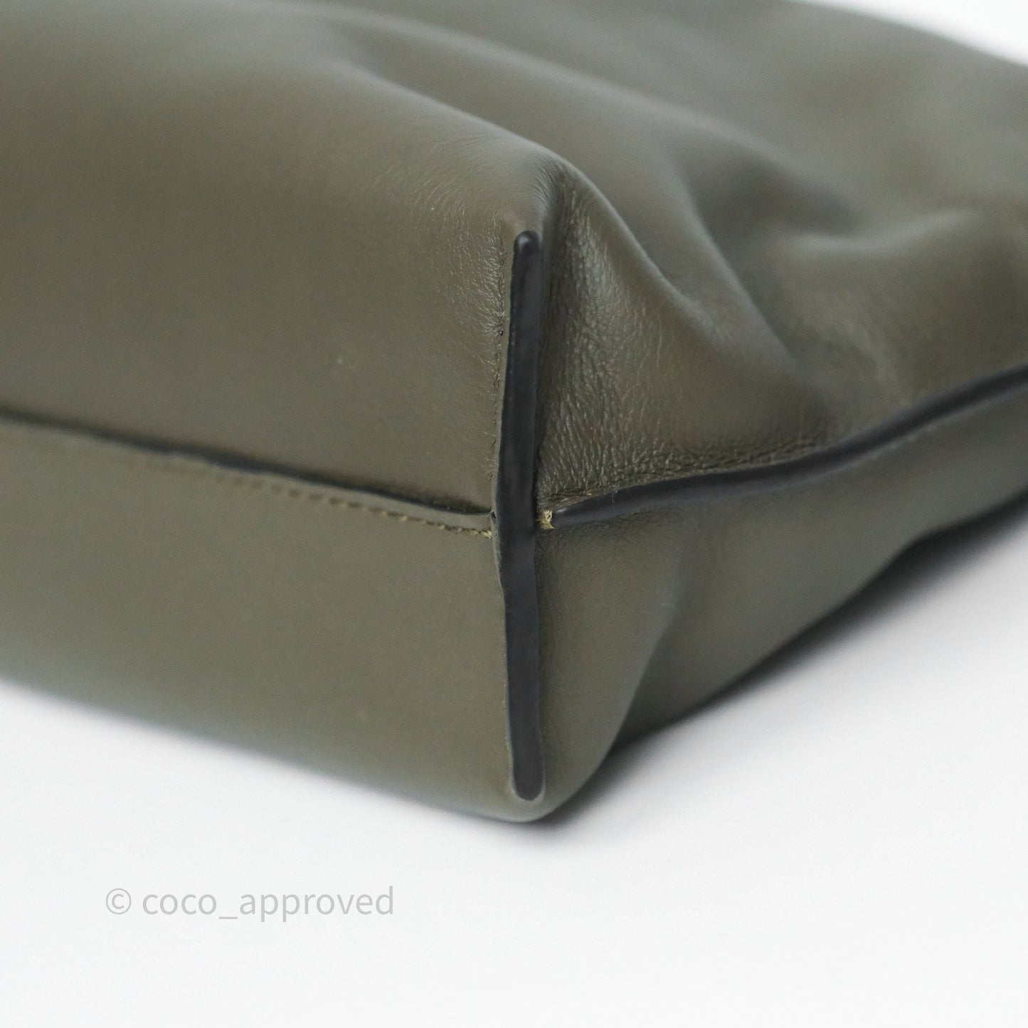 Loewe Mini Flamenco Clutch in Nappa Calfskin Dark Khaki