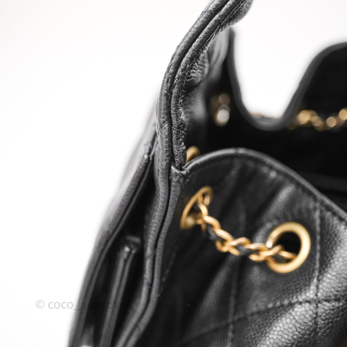 Chanel 25 Small Black Caviar Aged Gold Hardware