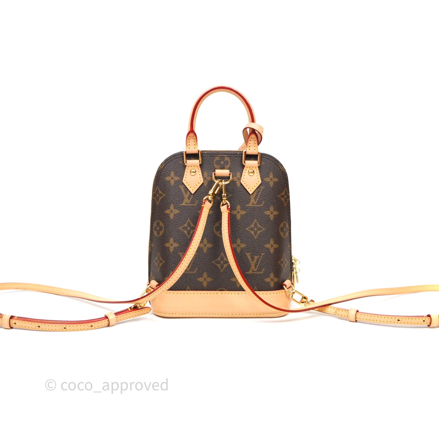 Louis Vuitton Alma Backpack Monogram Gold Hardware