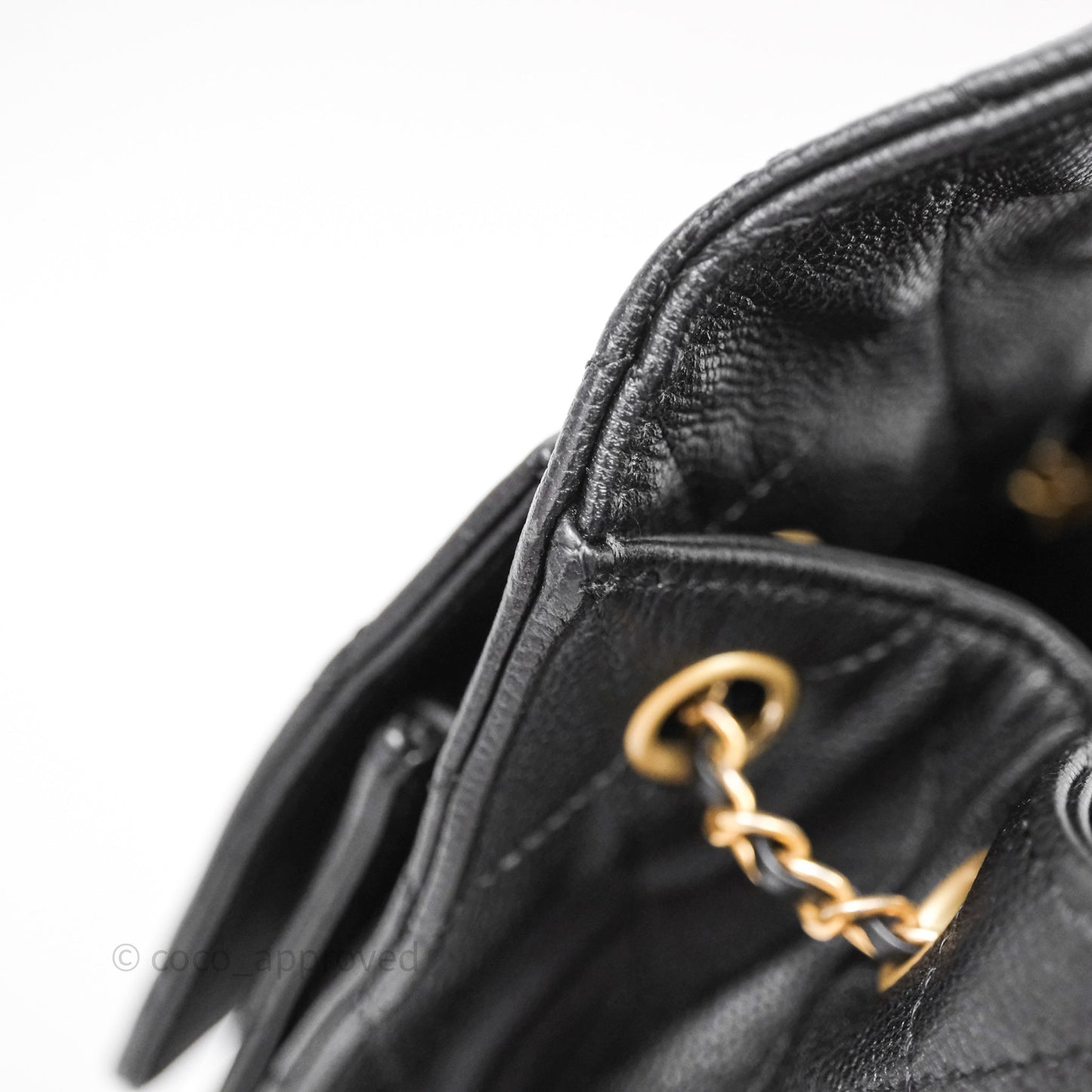 Chanel 25 Small Black Caviar Aged Gold Hardware