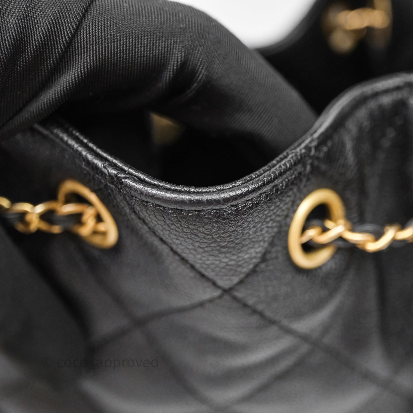 Chanel 25 Small Black Caviar Aged Gold Hardware