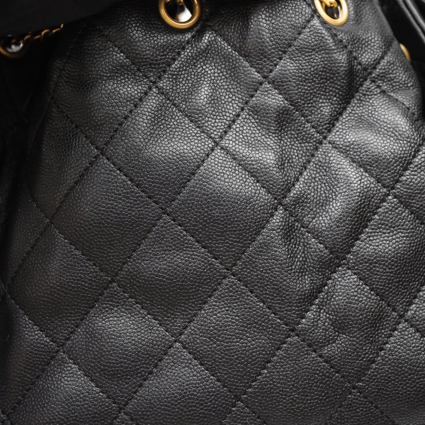 Chanel 25 Small Black Caviar Aged Gold Hardware
