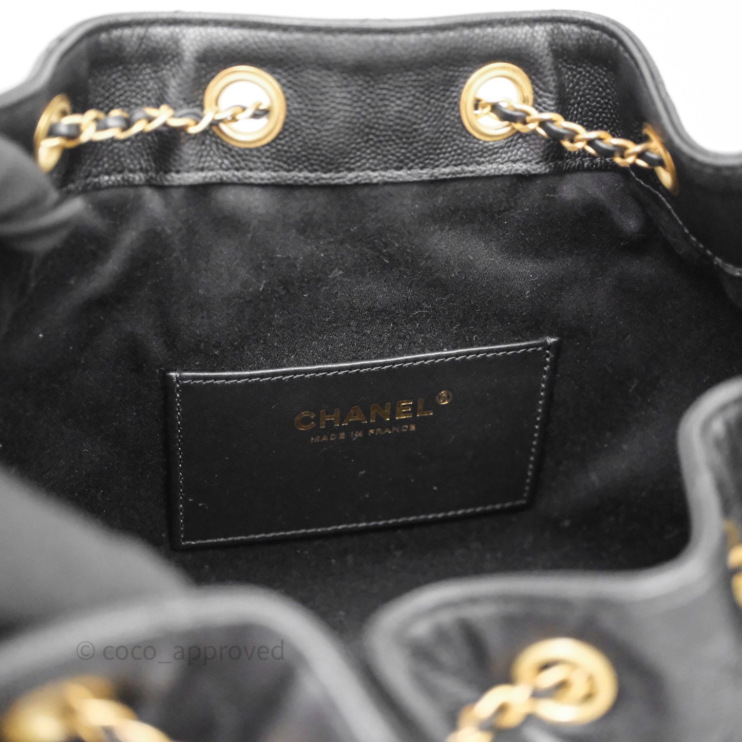 Chanel 25 Small Black Caviar Aged Gold Hardware