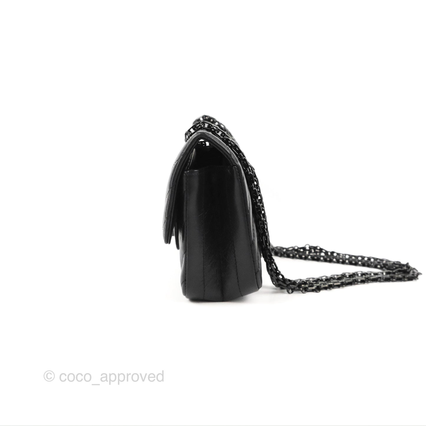 Chanel Mini Reissue 224 So Black Chevron Calfskin