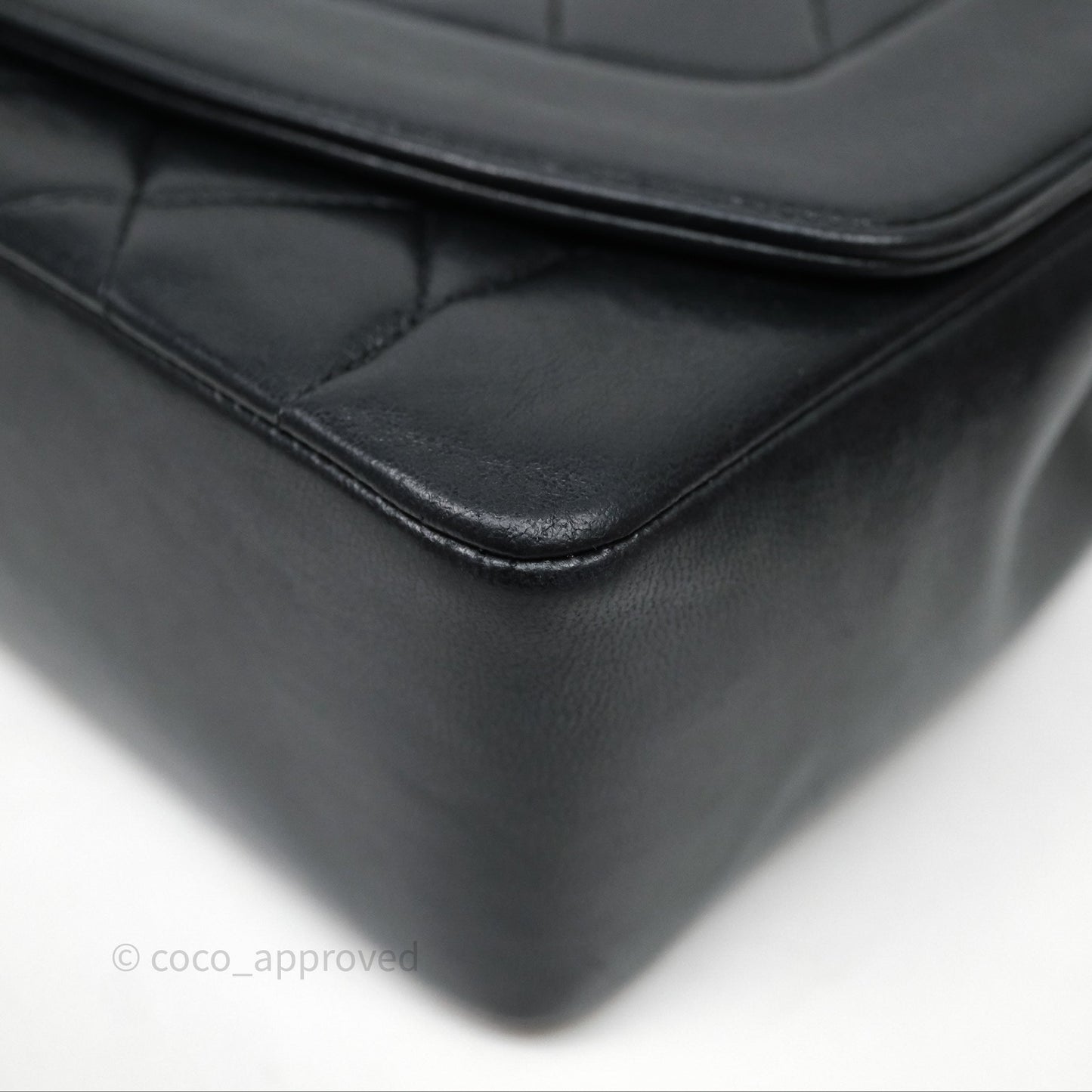 Chanel Vintage Medium Classic Diana Flap Bag Black Lambskin 24K Gold Hardware
