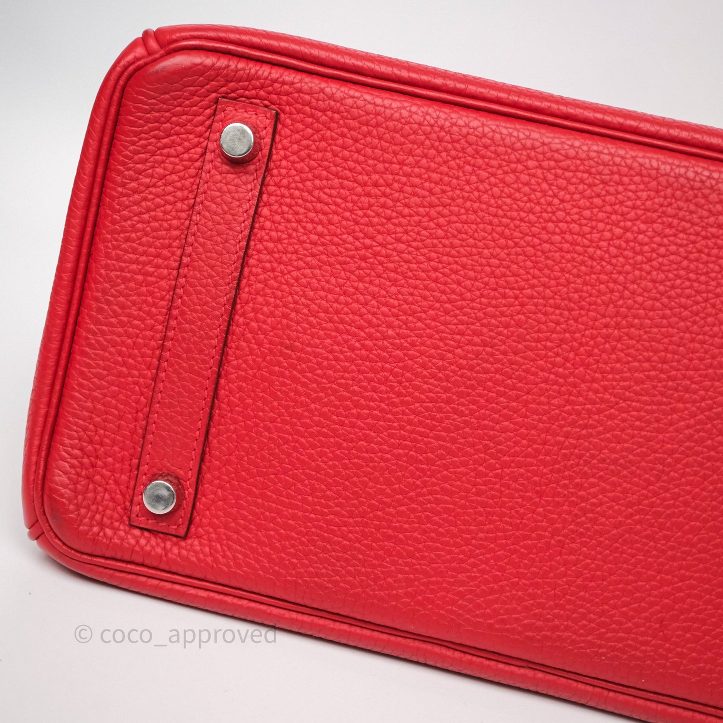 Hermès Birkin 30 Rouge Clemence Palladium Hardware