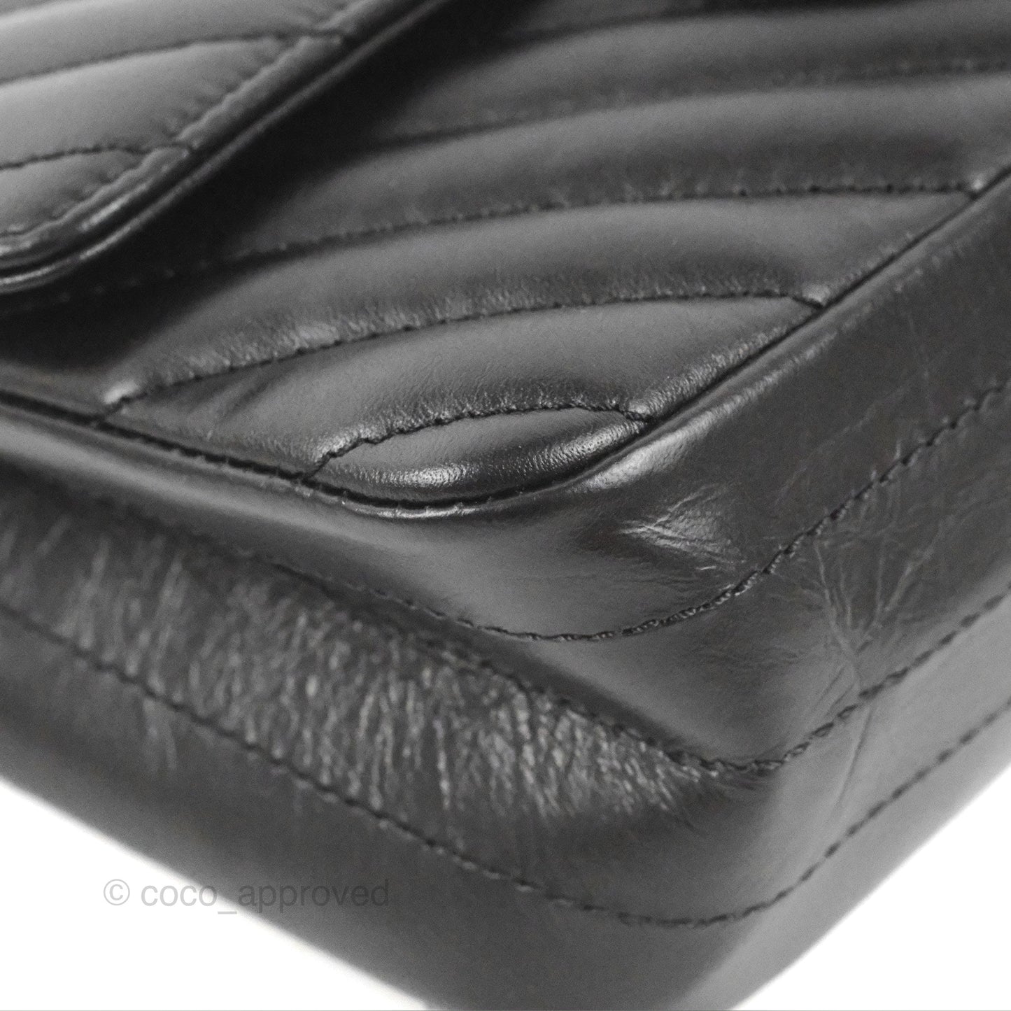 Chanel Mini Reissue 224 So Black Chevron Calfskin