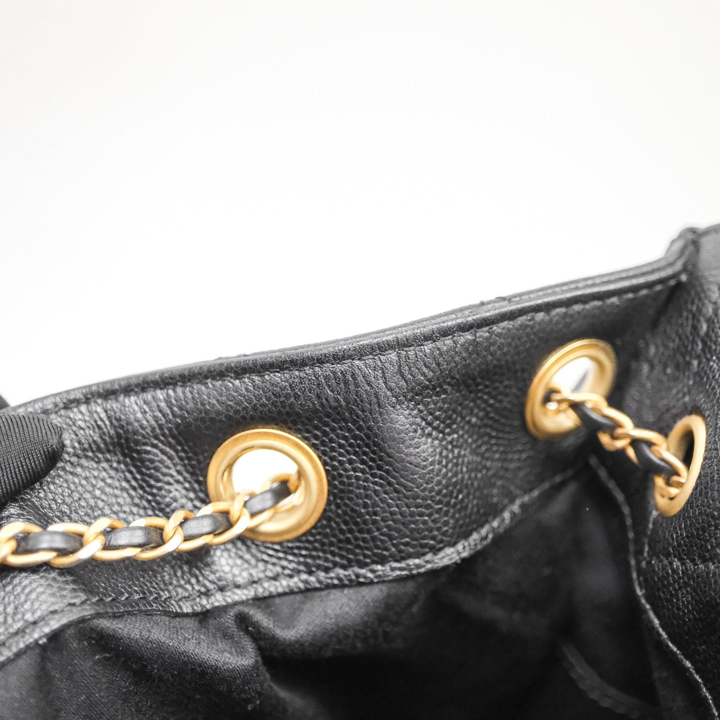 Chanel 25 Small Black Caviar Aged Gold Hardware