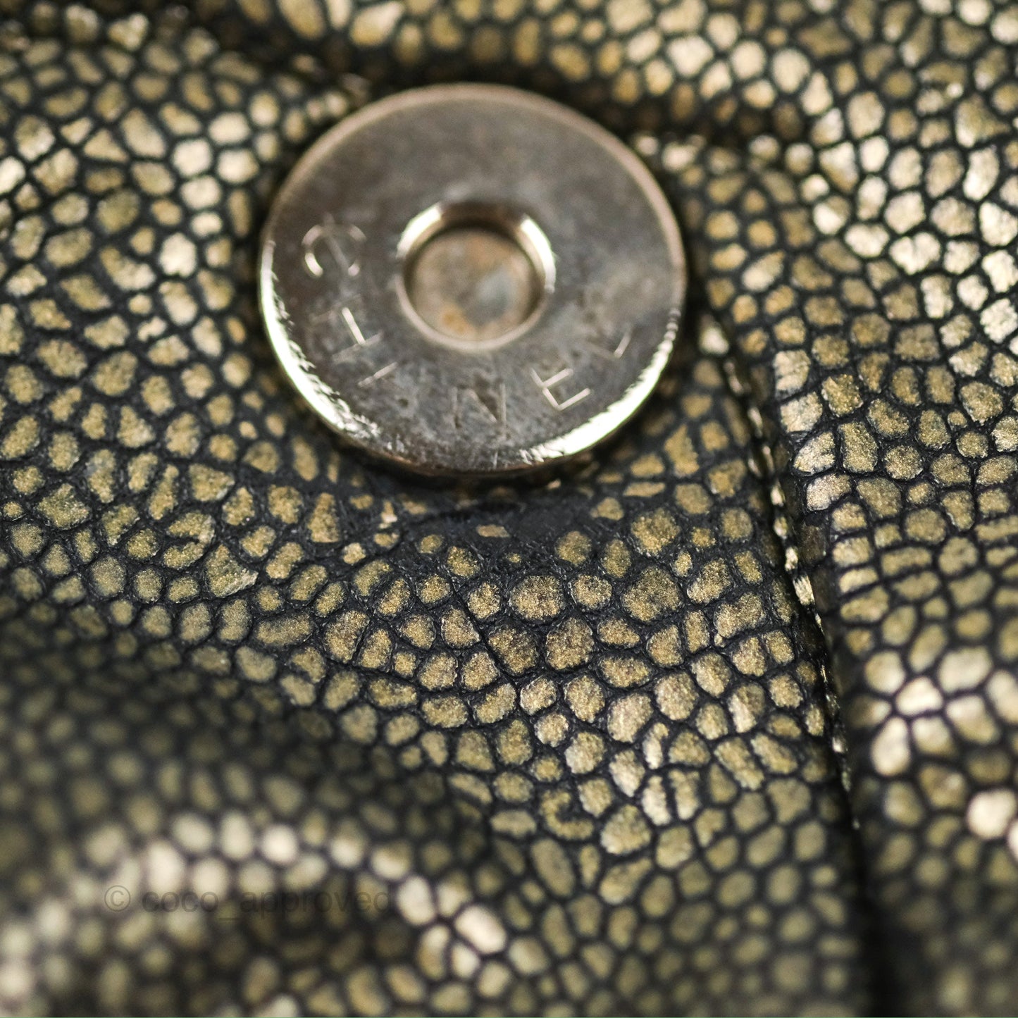 Chanel Half Moon Flap Bag Metallic Caviar Silver Hardware