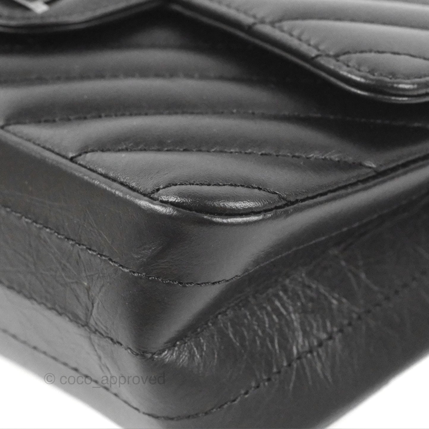 Chanel Mini Reissue 224 So Black Chevron Calfskin