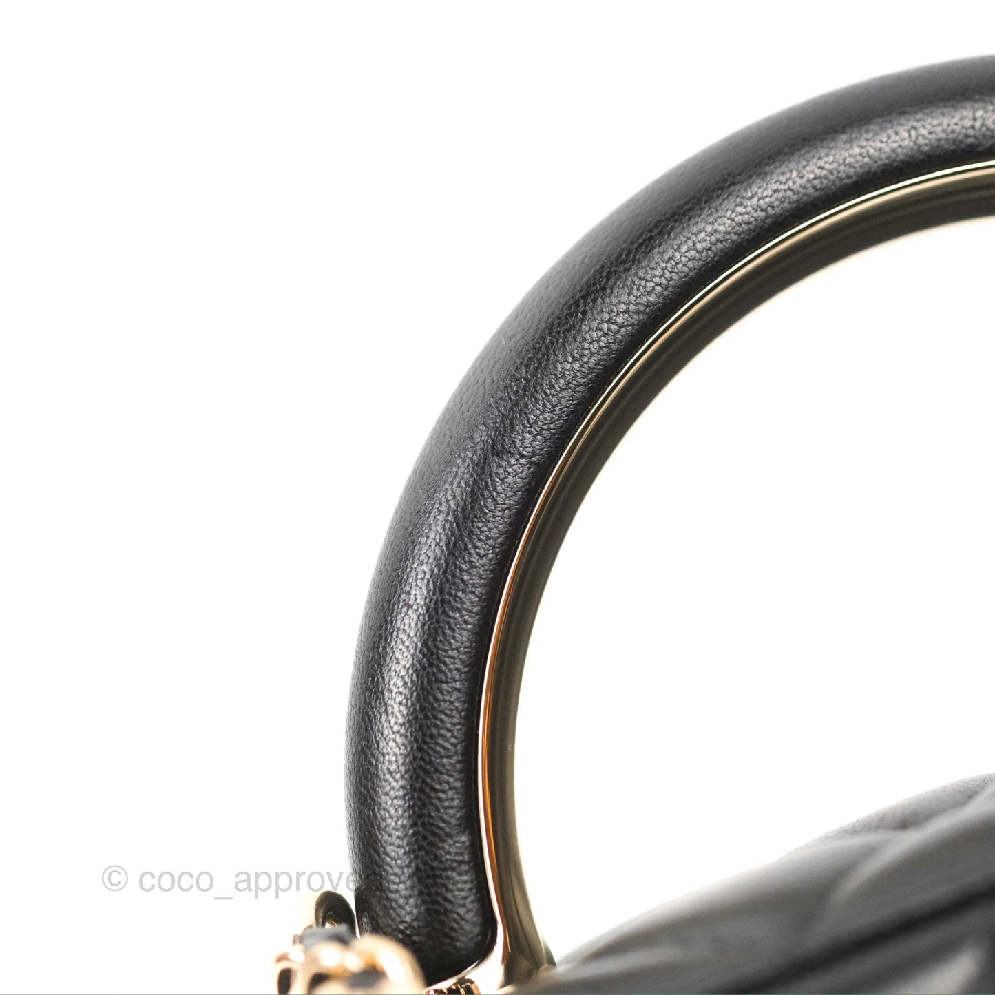Chanel Vanity Rectangular Top Handle Black Lambskin Gold Hardware