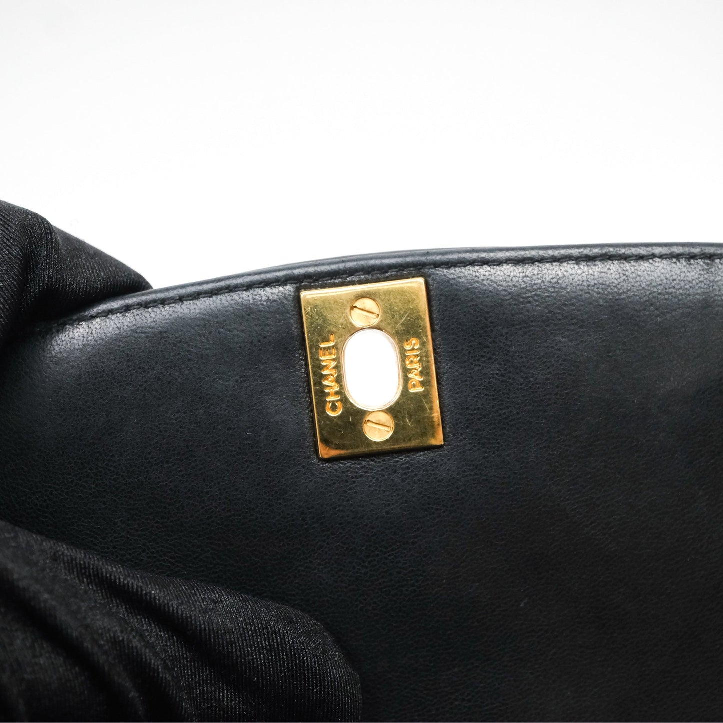 Chanel Vintage Medium Classic Diana Flap Bag Black Lambskin 24K Gold Hardware