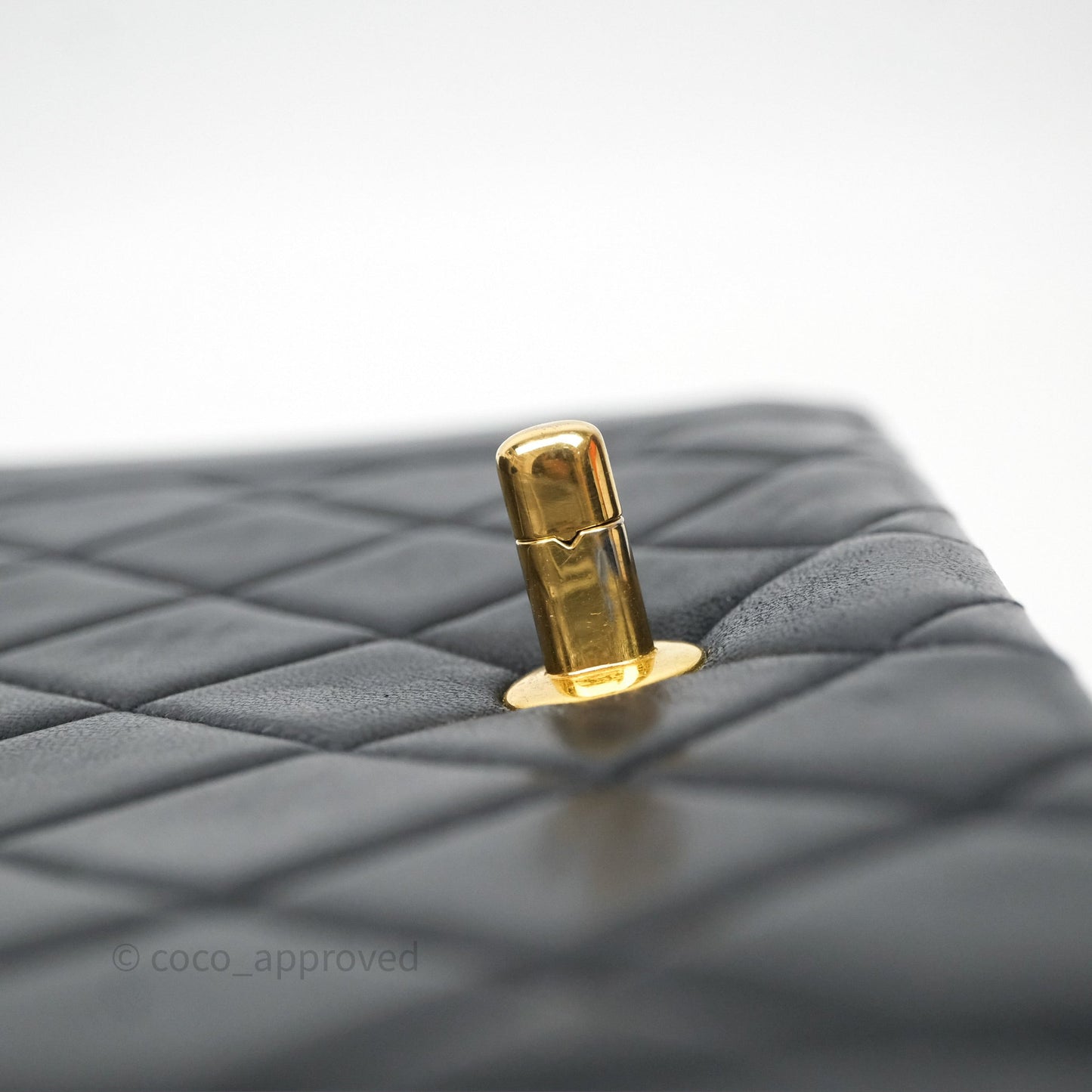 Chanel Vintage Medium Classic Diana Flap Bag Black Lambskin 24K Gold Hardware