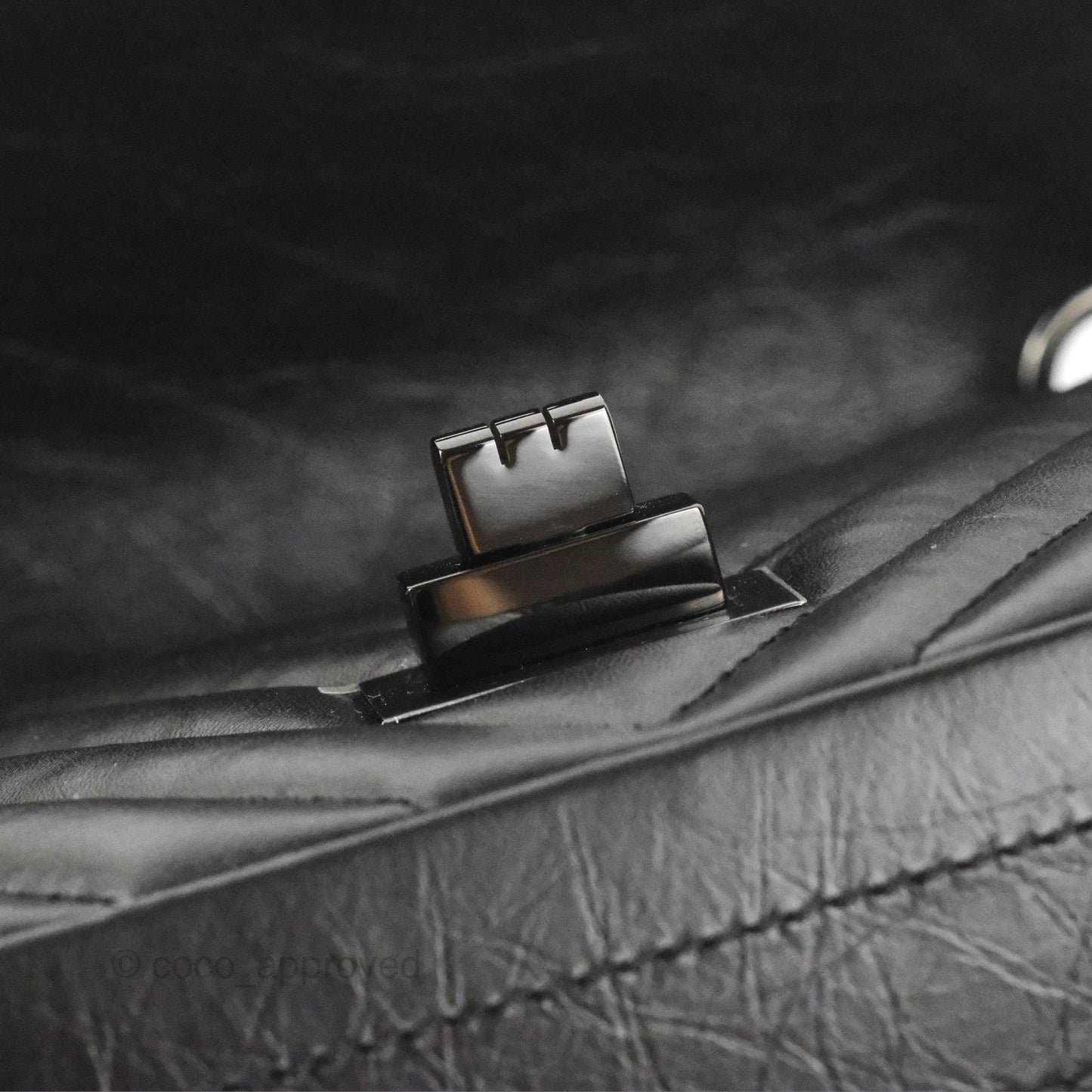 Chanel Mini Reissue 224 So Black Chevron Calfskin