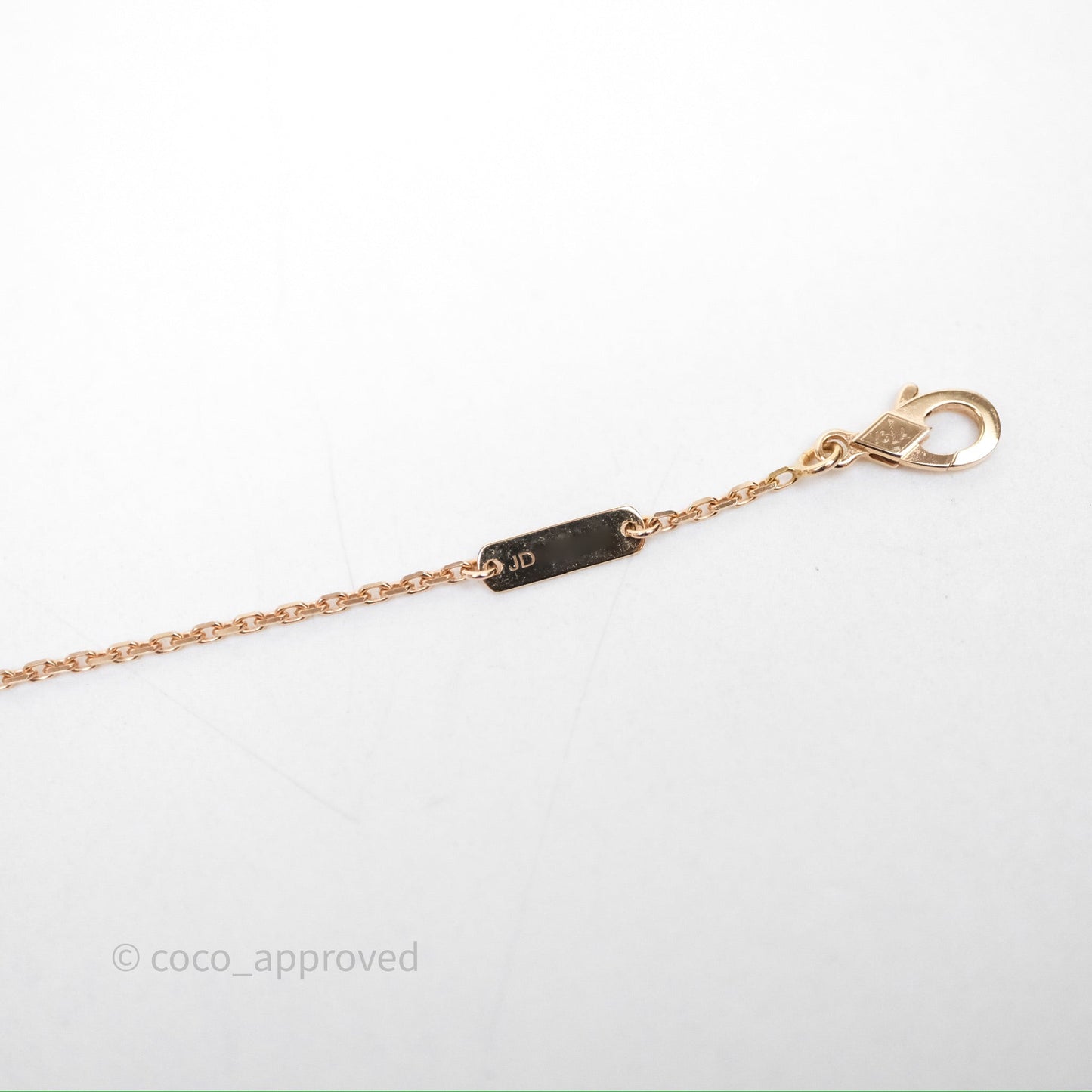 Van Cleef & Arpels Vintage Alhambra Pendant Silver Obsidian Diamond Mother-of-pearl Rose Gold