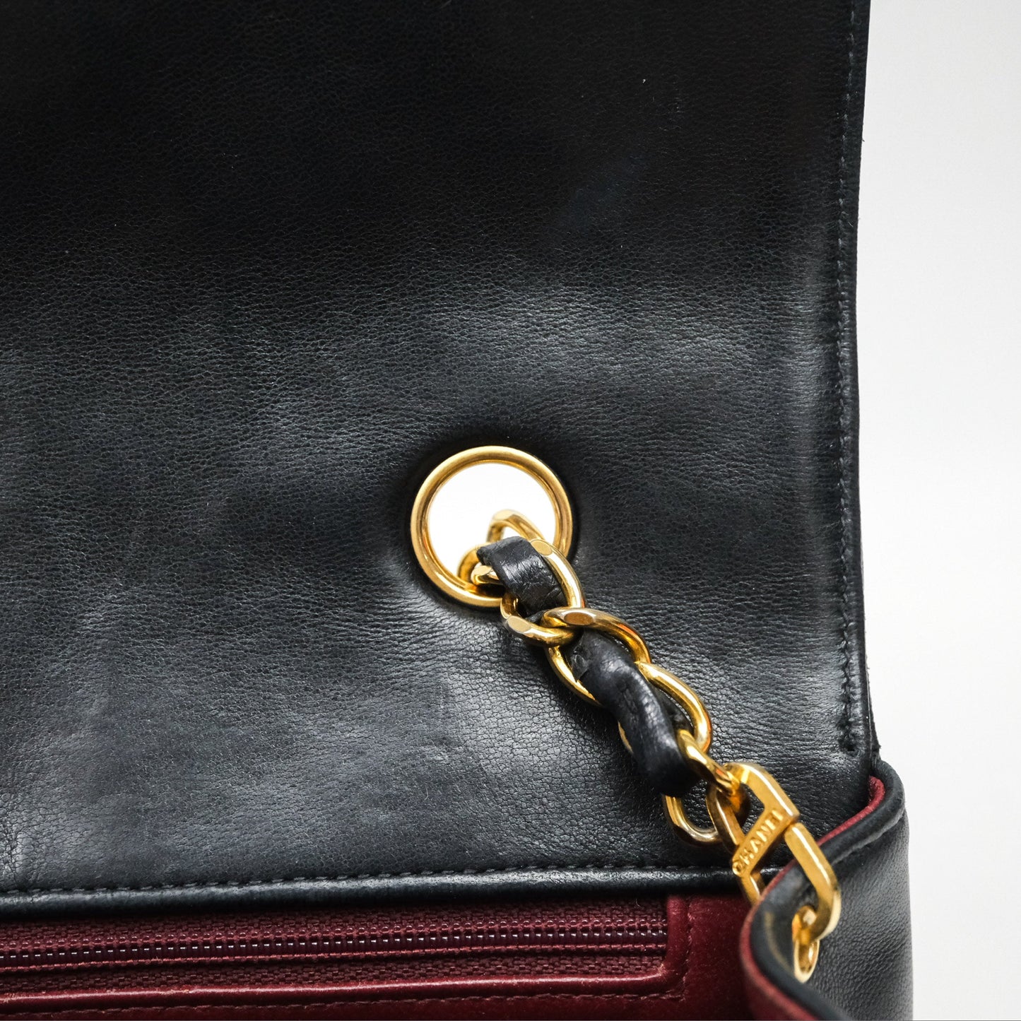 Chanel Vintage Medium Classic Diana Flap Bag Black Lambskin 24K Gold Hardware