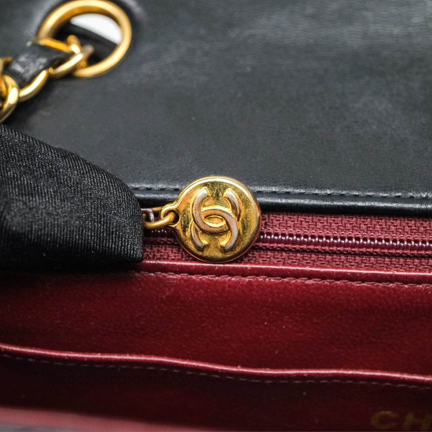Chanel Vintage Medium Classic Diana Flap Bag Black Lambskin 24K Gold Hardware