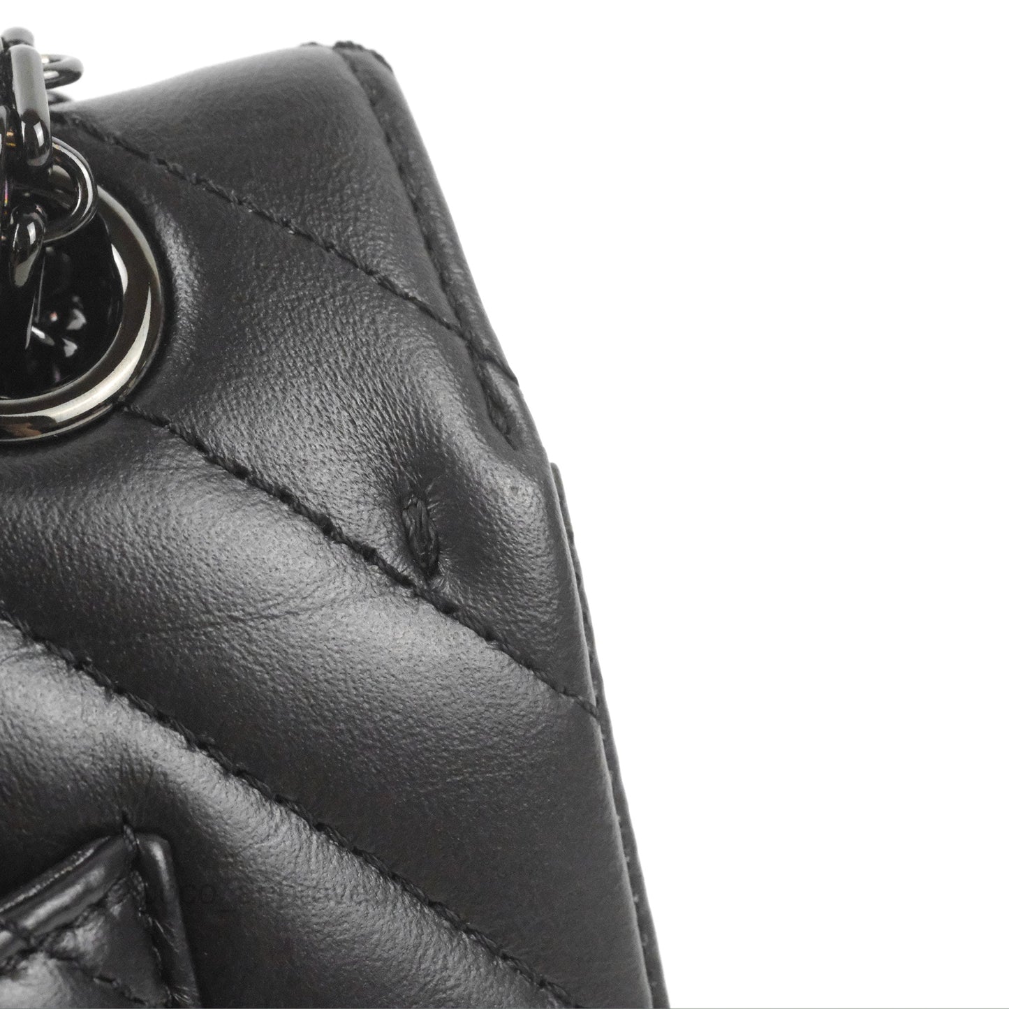 Chanel Mini Reissue 224 So Black Chevron Calfskin