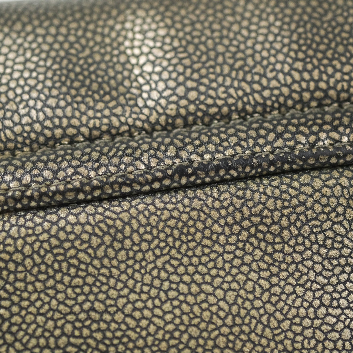 Chanel Half Moon Flap Bag Metallic Caviar Silver Hardware