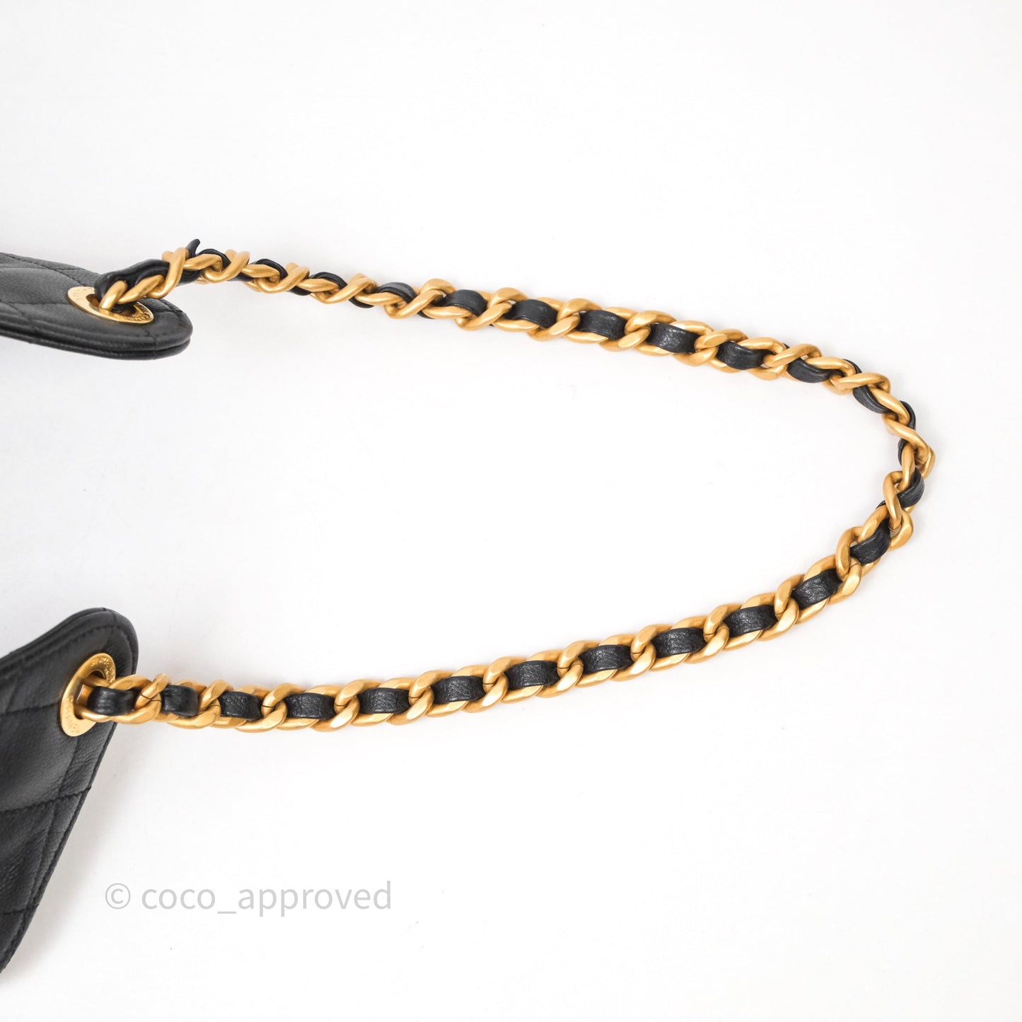 Chanel 25 Small Black Caviar Aged Gold Hardware