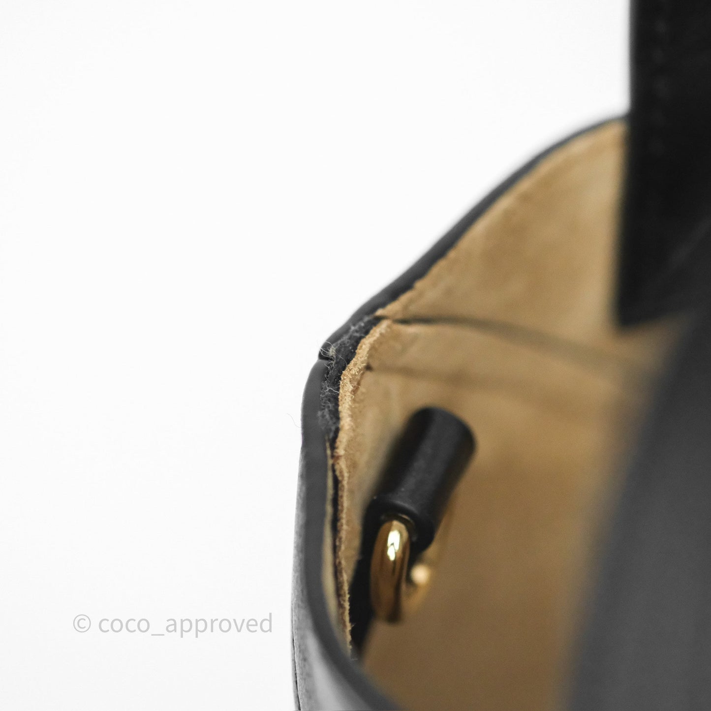 Loewe Mini Puzzle Fold Tote in Shiny Calfskin Black