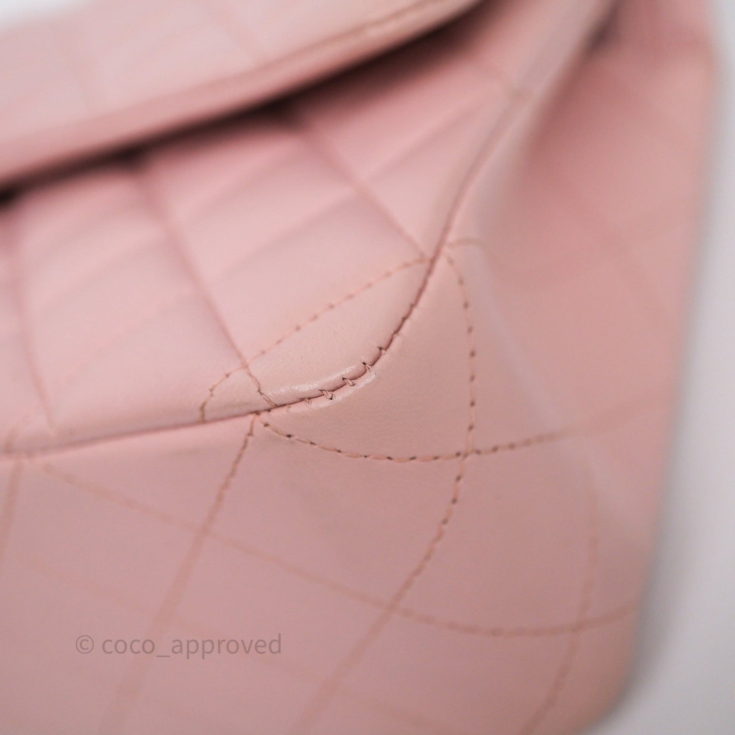 Chanel Classic M/L Medium Flap Quilted Pink Lambskin Silver Hardware
