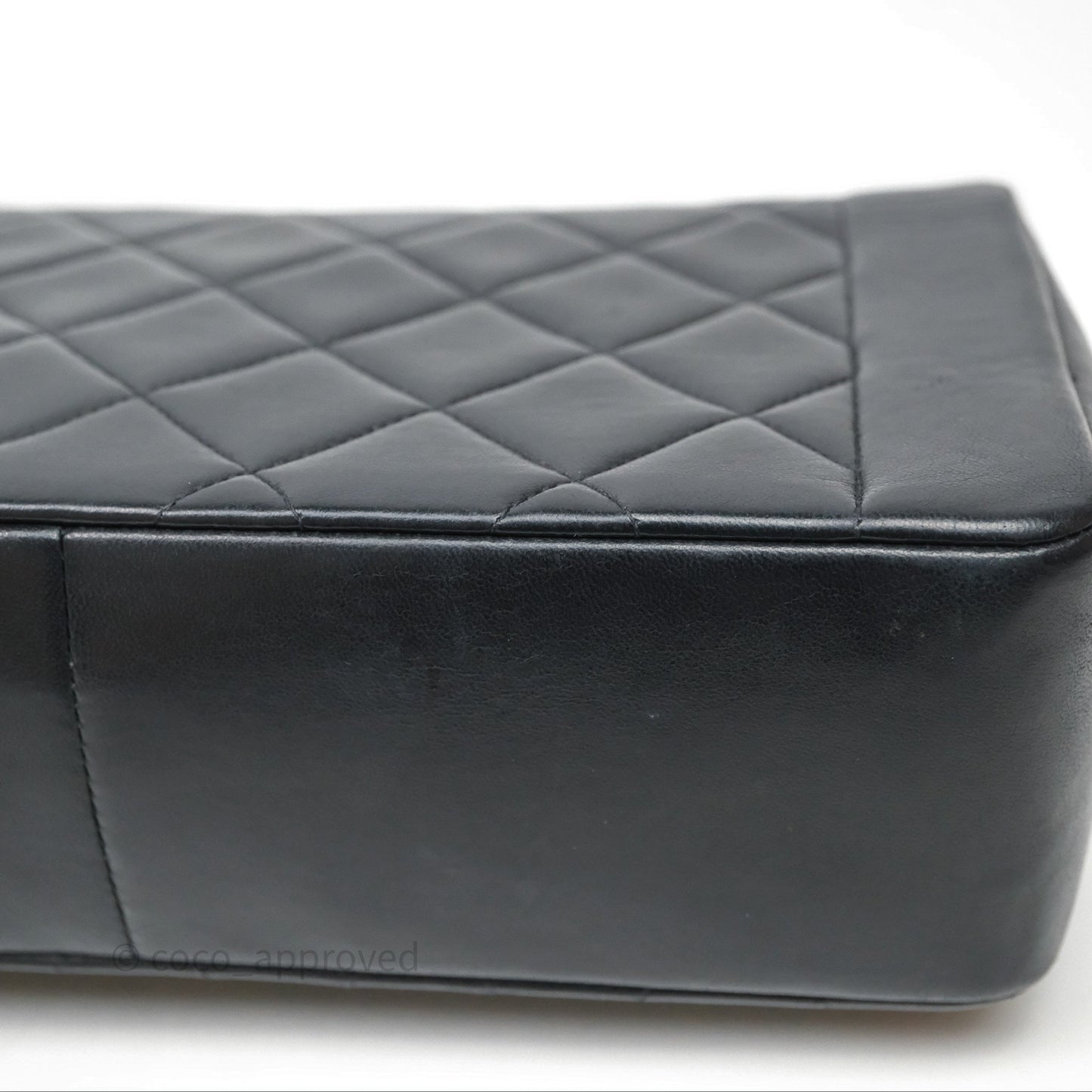 Chanel Vintage Medium Classic Diana Flap Bag Black Lambskin 24K Gold Hardware