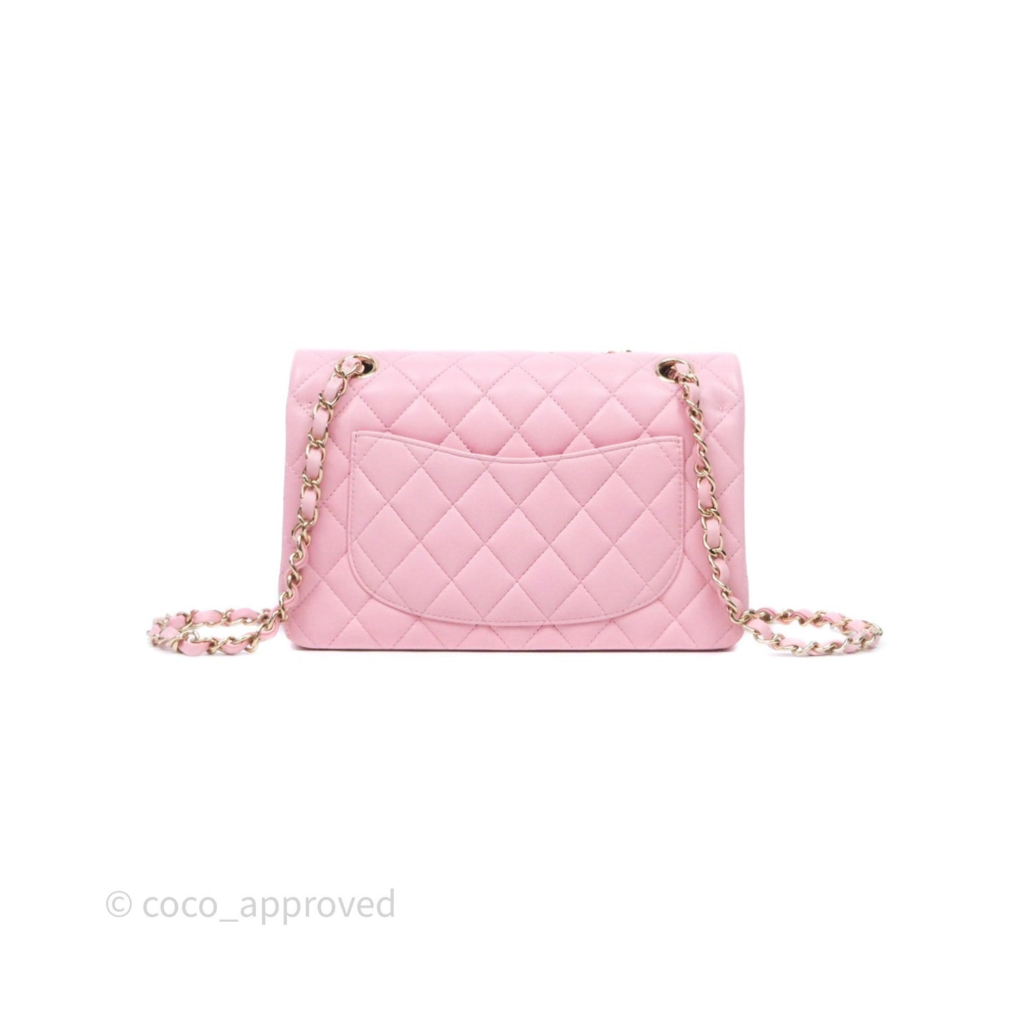 Chanel Small Classic Quilted Flap Pink Lambskin Gold Hardware